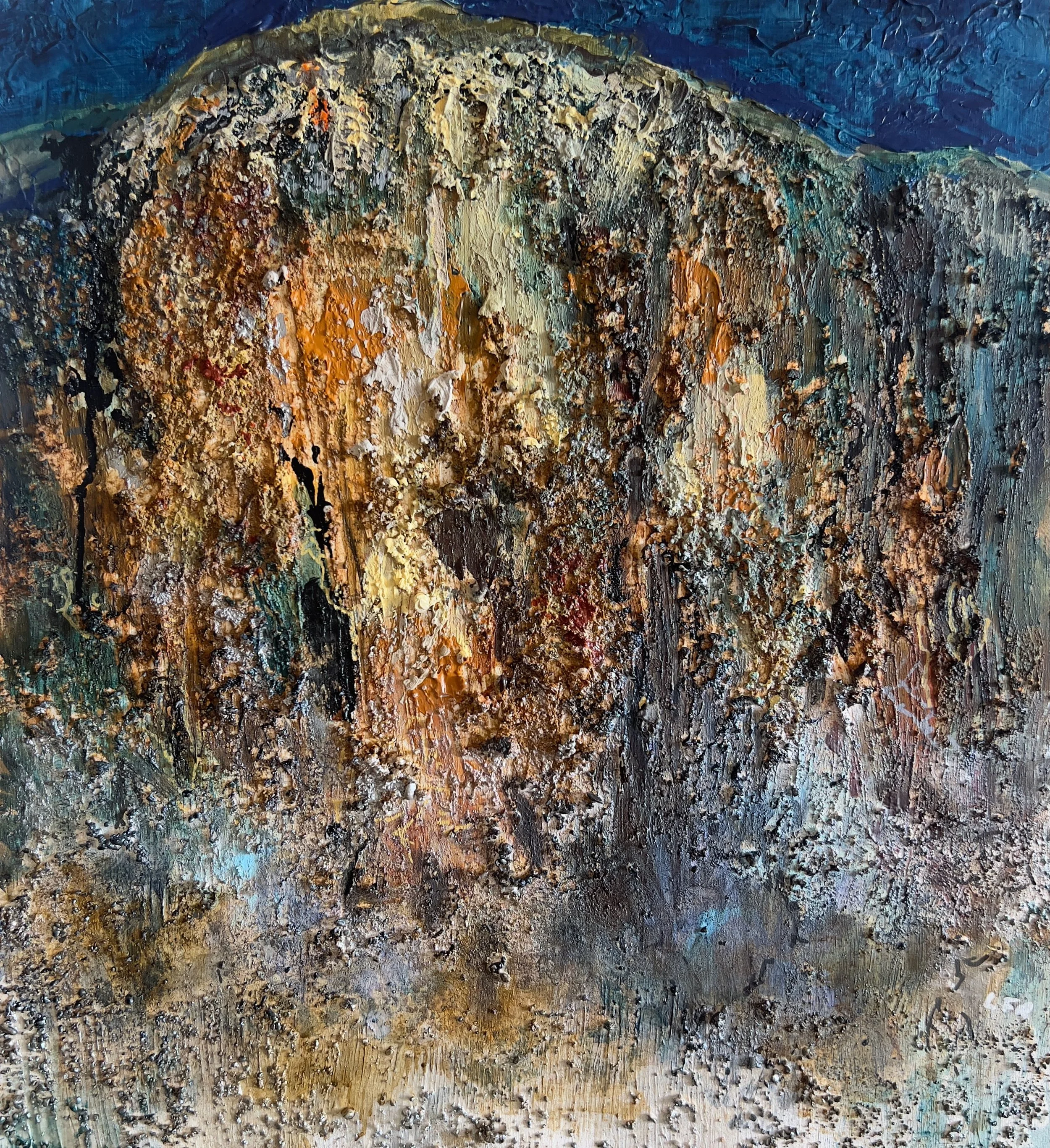 Erosion - Patiti 1 - Mixed media on ply, 40x40cm - $600