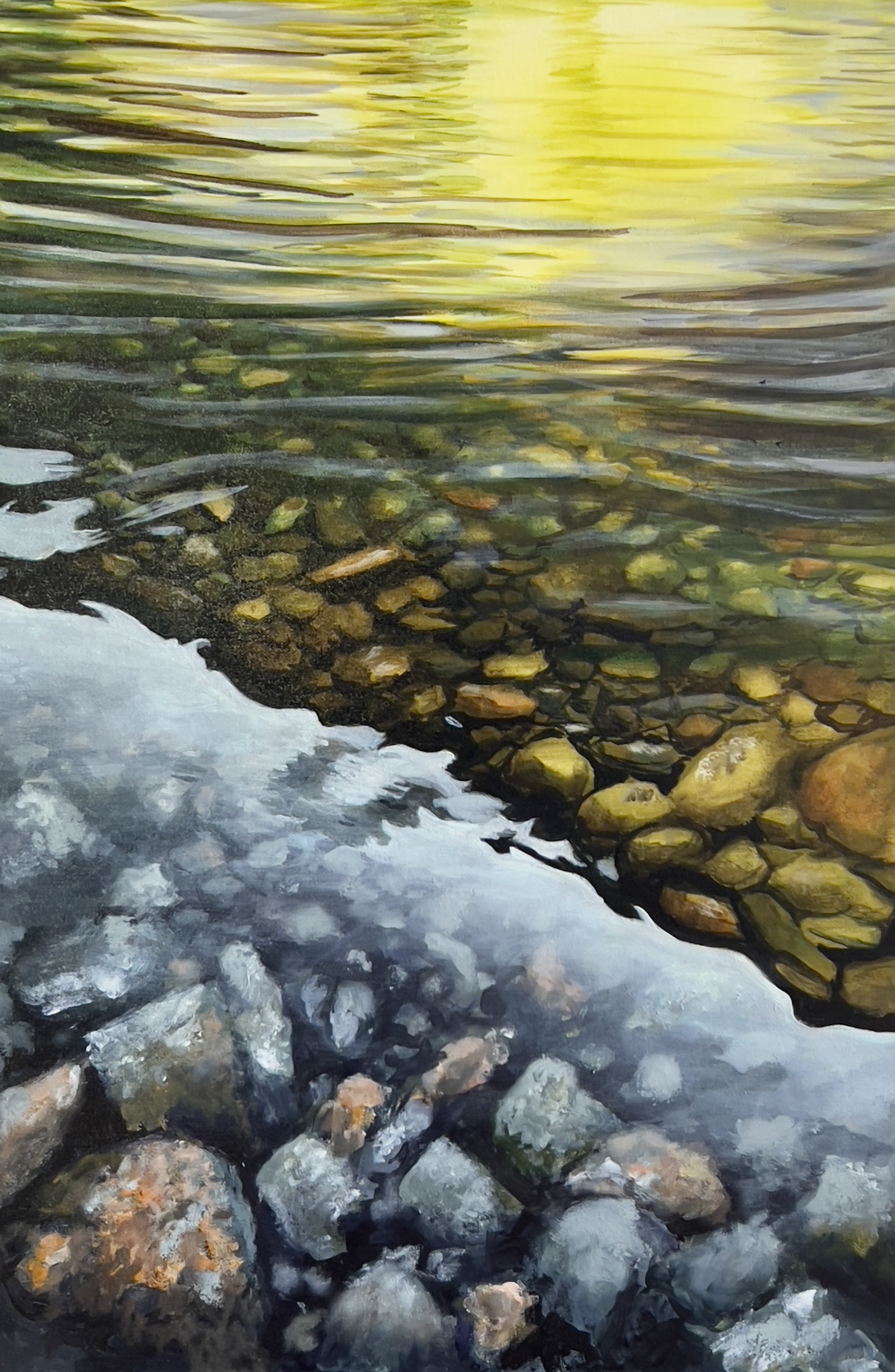 "Borderline 1" oil on gallery wrapped canvas, 30x20"