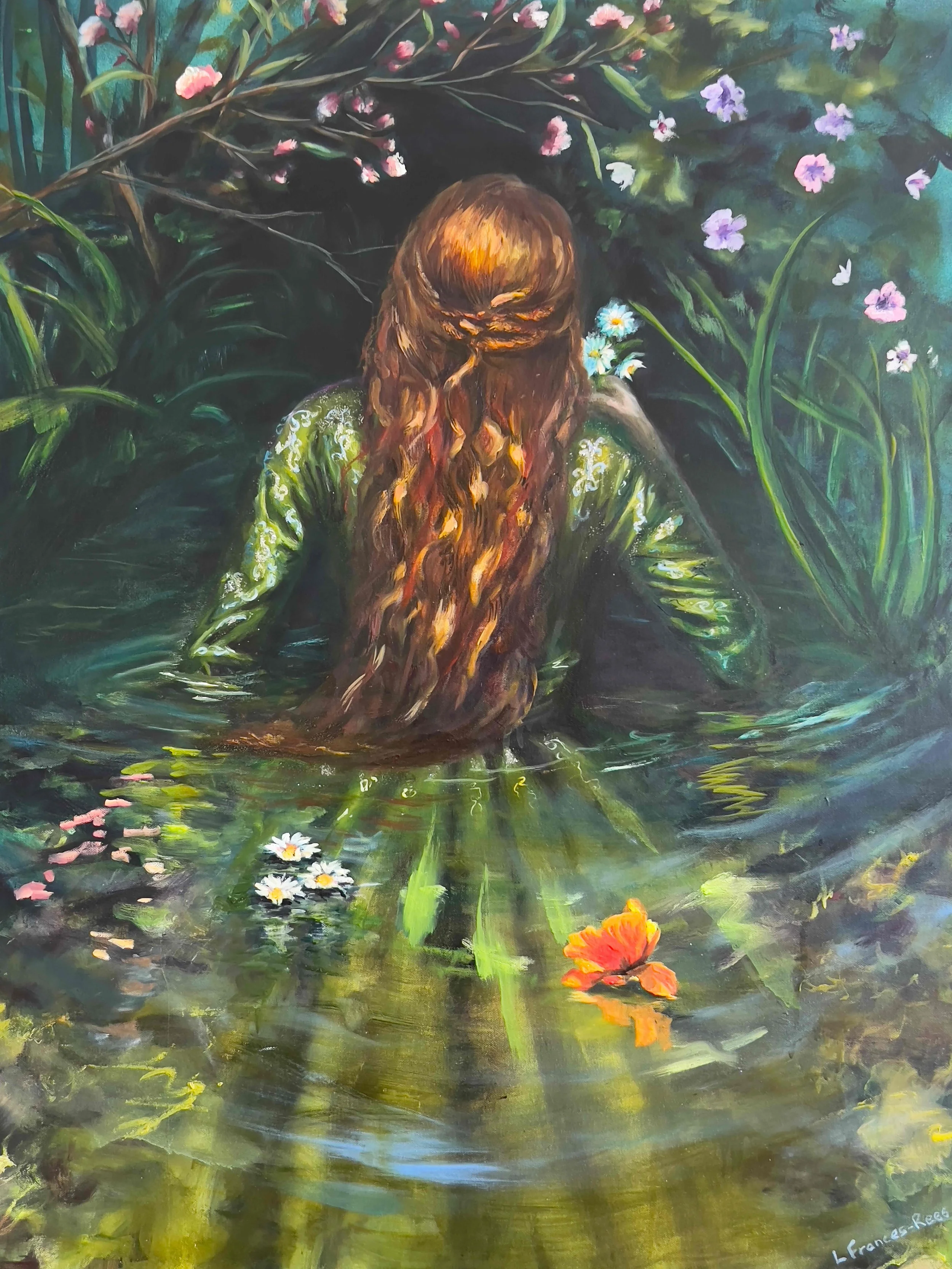 SOLD - Stuff You Hamlet - mixed media and oil on canvas 40x30"