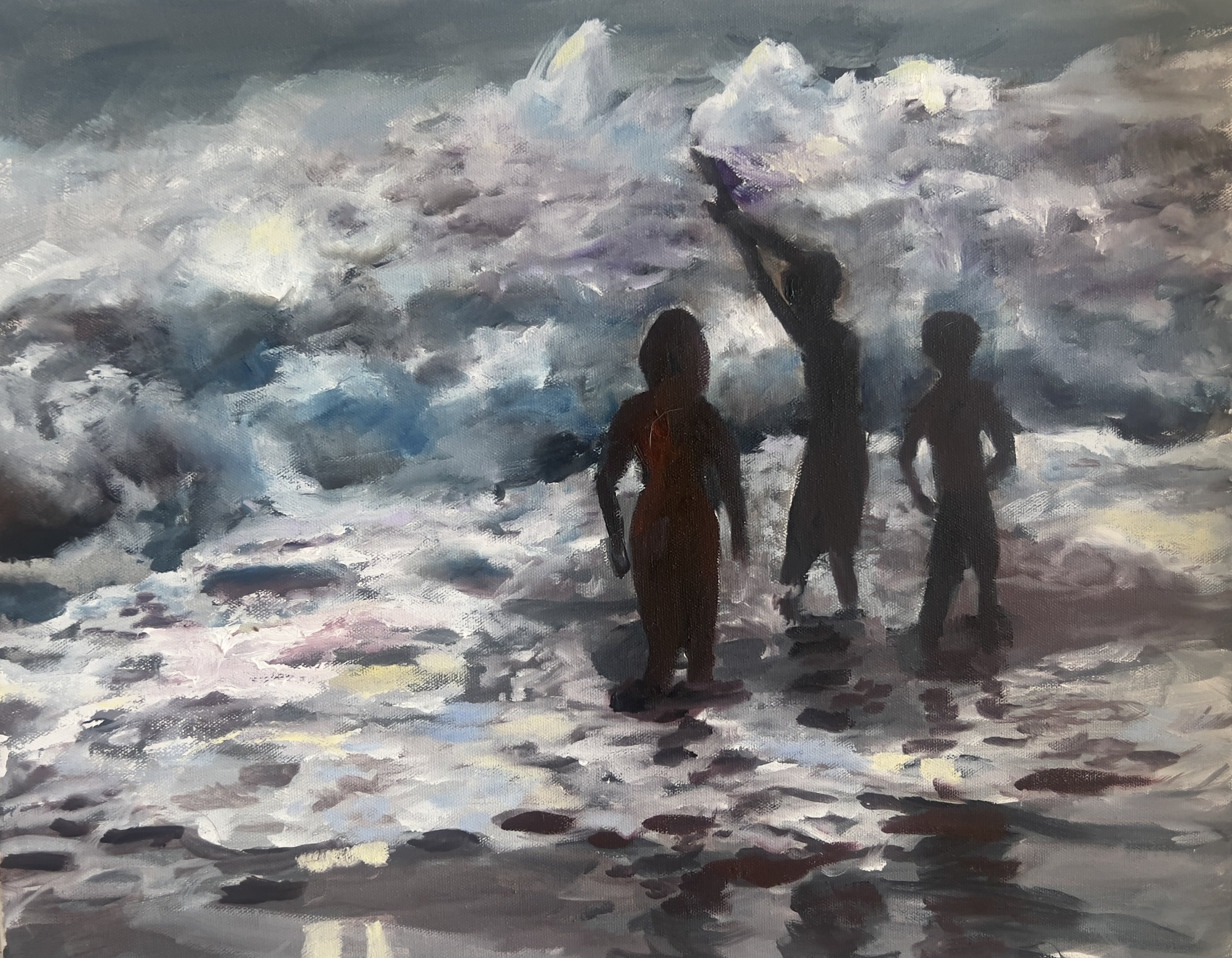 "Solidarity" 16x20" oil on gallery wrapped canvas, $950