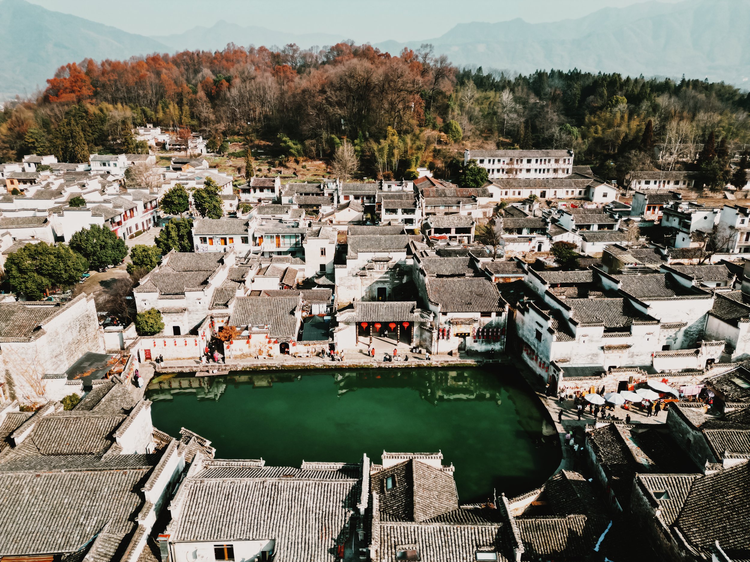 Moon pond from above