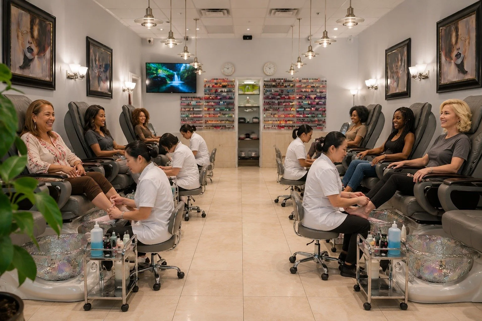 Inside Nails So Happy’s Relaxing Spa Vibe