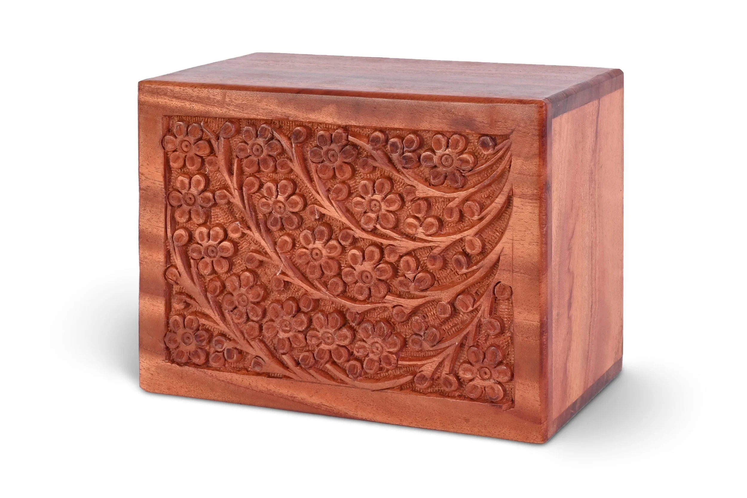 Carved Wood Urn