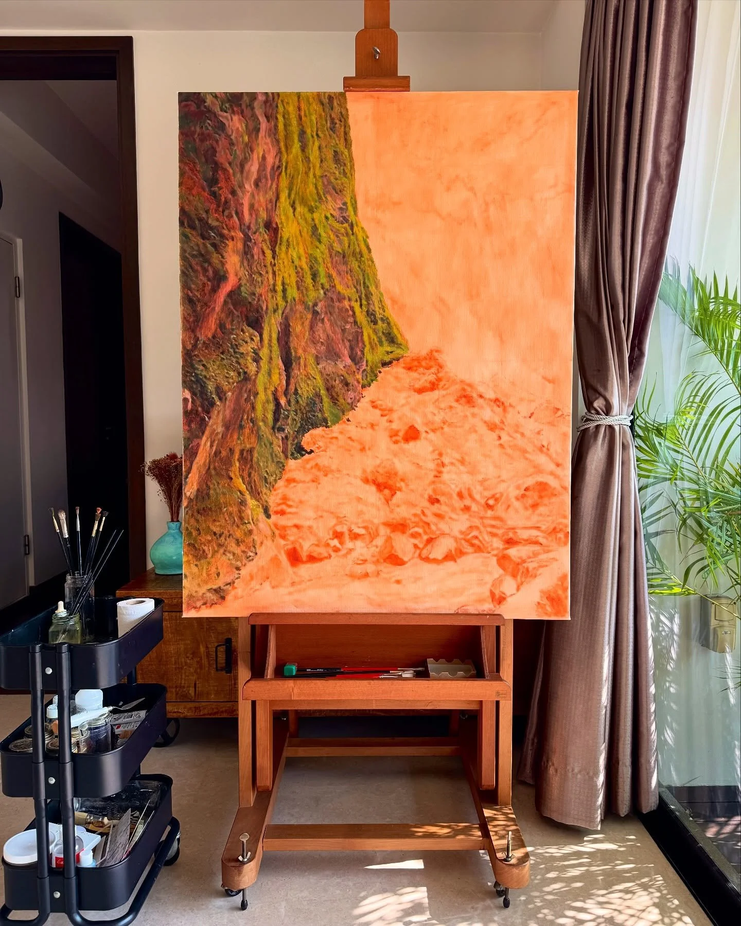 Bits of summer in the tropics. All colours are real.

#artstudio #artist #fineart #tropicalart #singaporeart #paintingasia #travelart #tumpaksewu #oilpainting #collectart #artgallery #tropical
