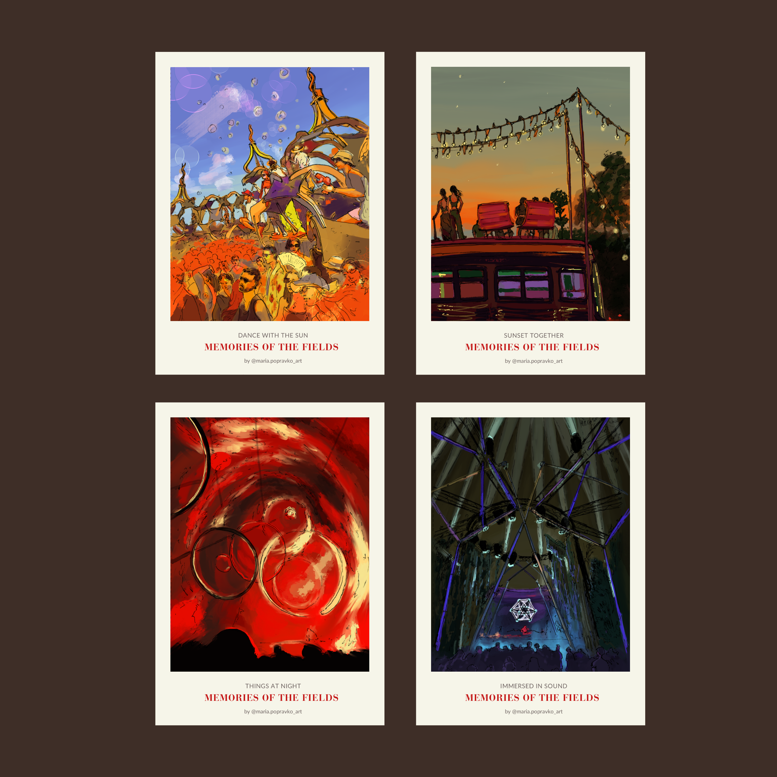 Postcards "Memories of the fields"