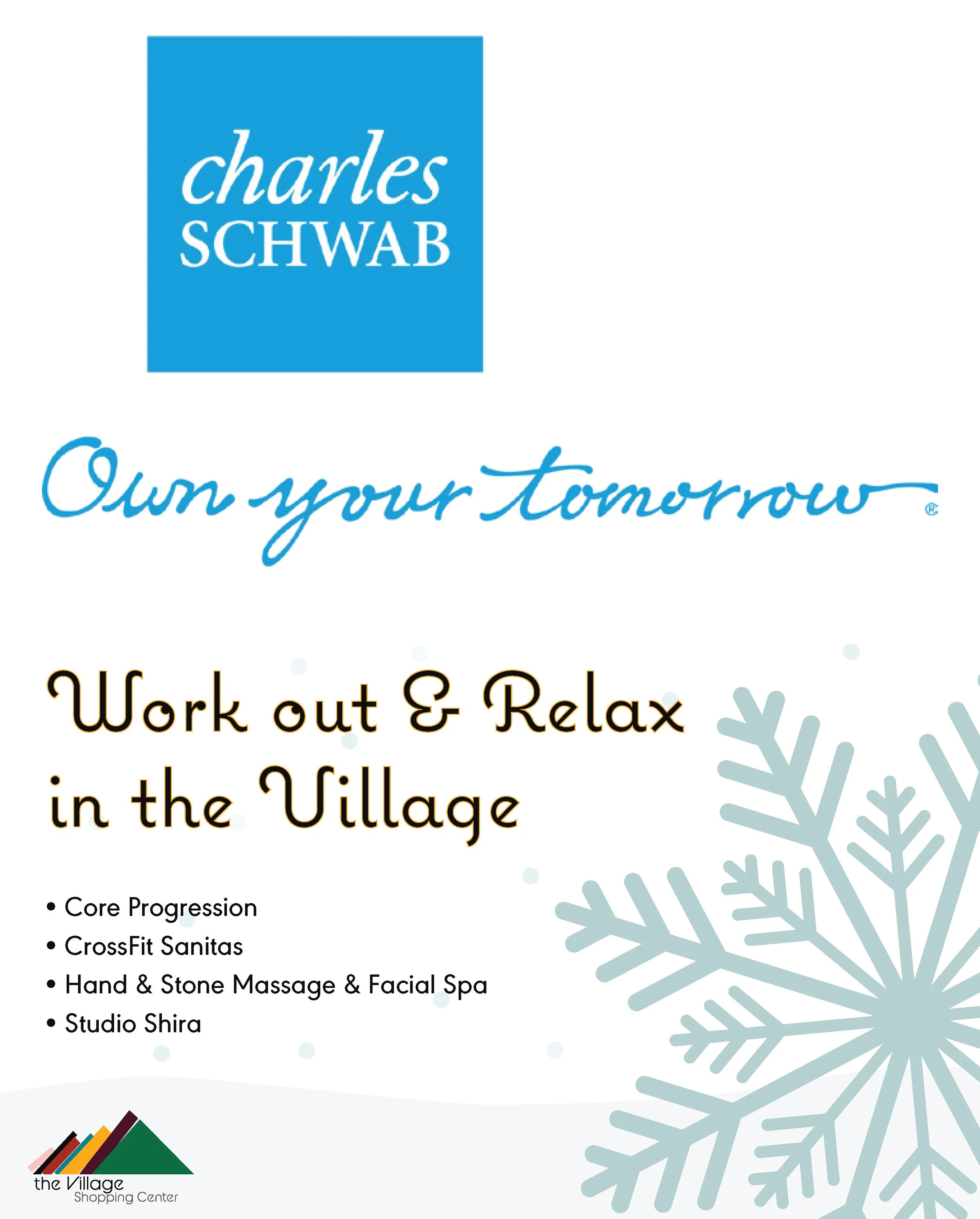 Winter Coupon Catalogue for The Village Shopping Center - Relaxation Section Title Page