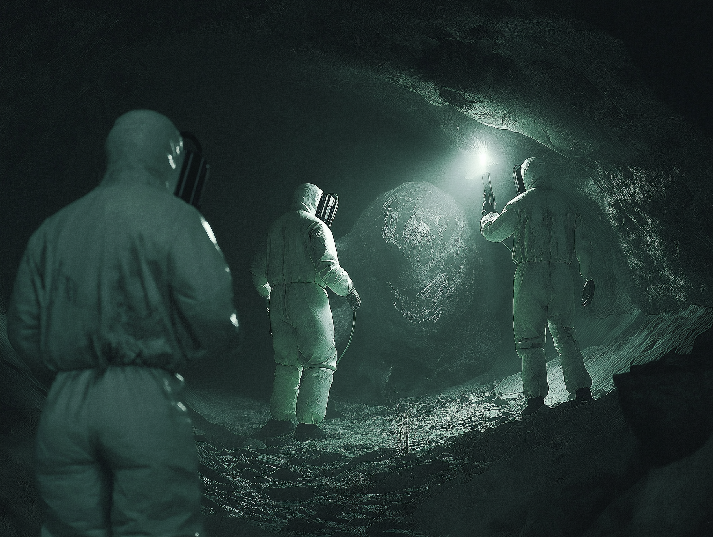 u3576356288_Three_men_wearing_hazmat_suits_in_a_pitch-black_cav_39fc230f-b6a5-4f55-85e3-4b906e96600a.png