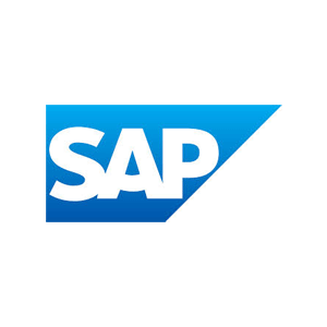 SAP logo on a white circular background.