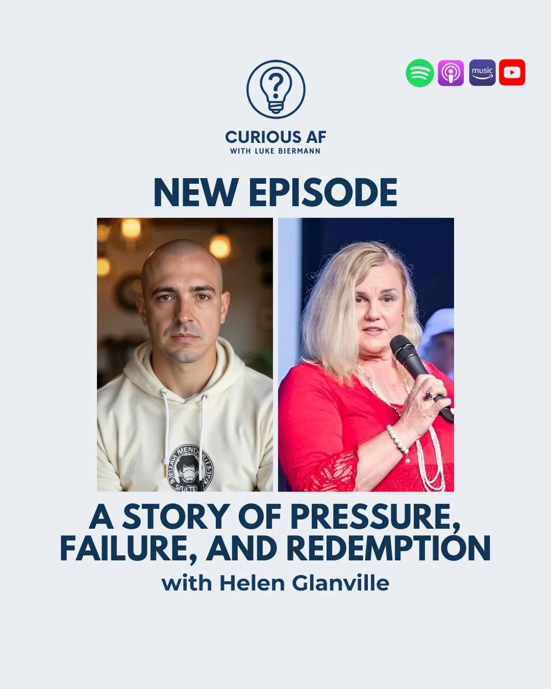 New episode is out 🎙️

In this episode of Curious AF, I sit down with Helen Glenville to talk about loss, accountability, and what redemption really looks like after everything falls apart.

We explore:
-Desperation, bad decisions, and public shame
