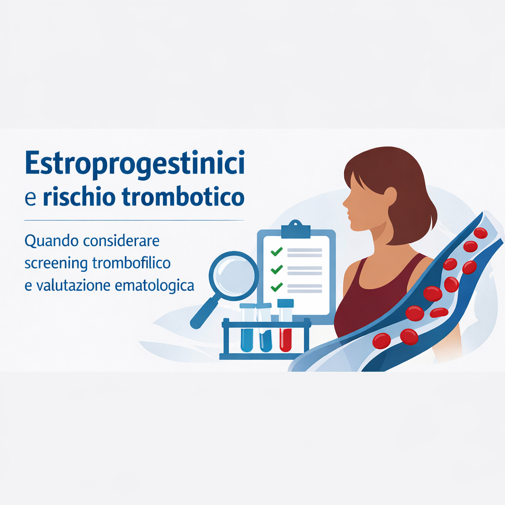 Estroprogestinici e rischio trombotico: quando servono screening trombofilico e visita ematologica