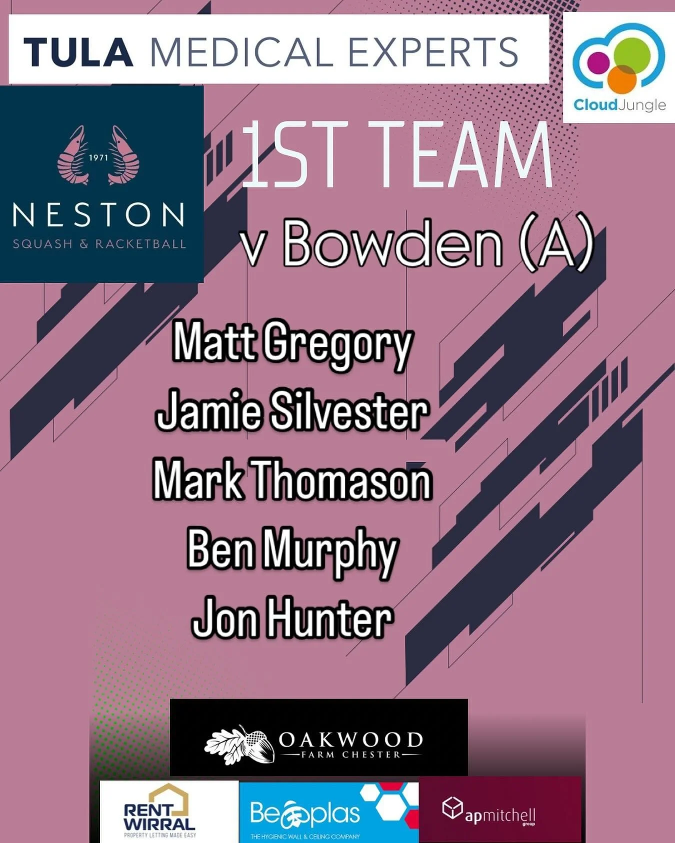 After a fantastic win last week against Alderley Edge, the 1sts travel to Bowden this evening. Good luck lads! 💪🏻💪🏻💪🏻 🦐🦐🦐