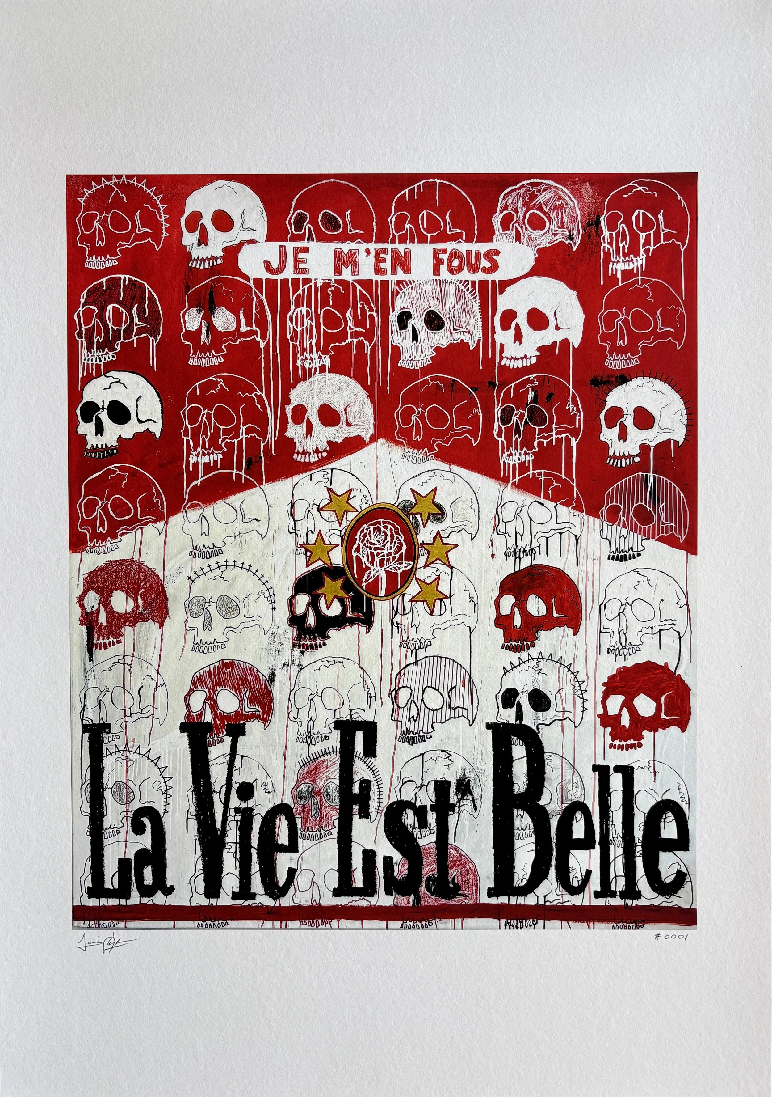 A2 Print, "I don't care, life is beautiful"