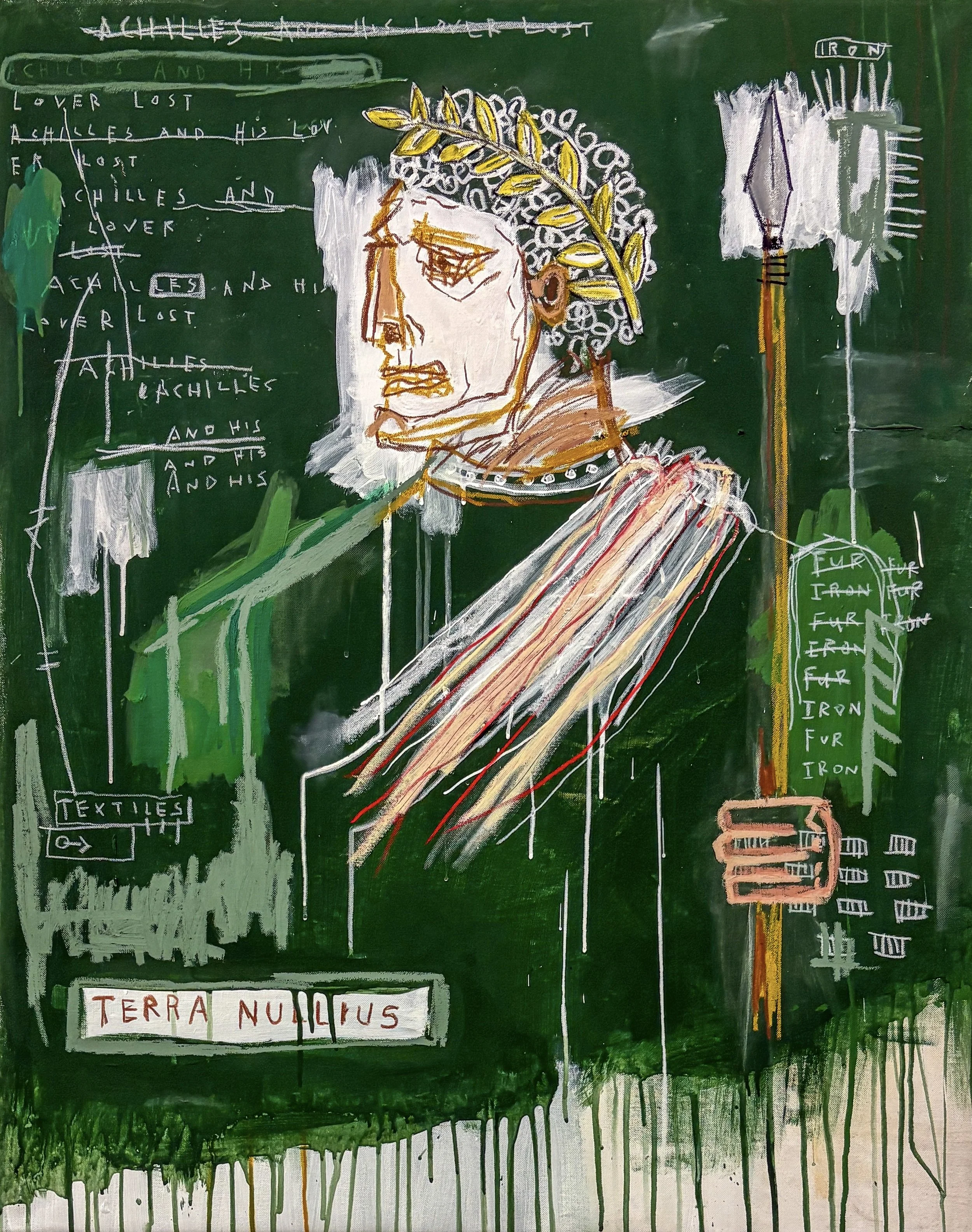 "Homer's Achilles and Patroclus", 100 x 80 cm, 2025