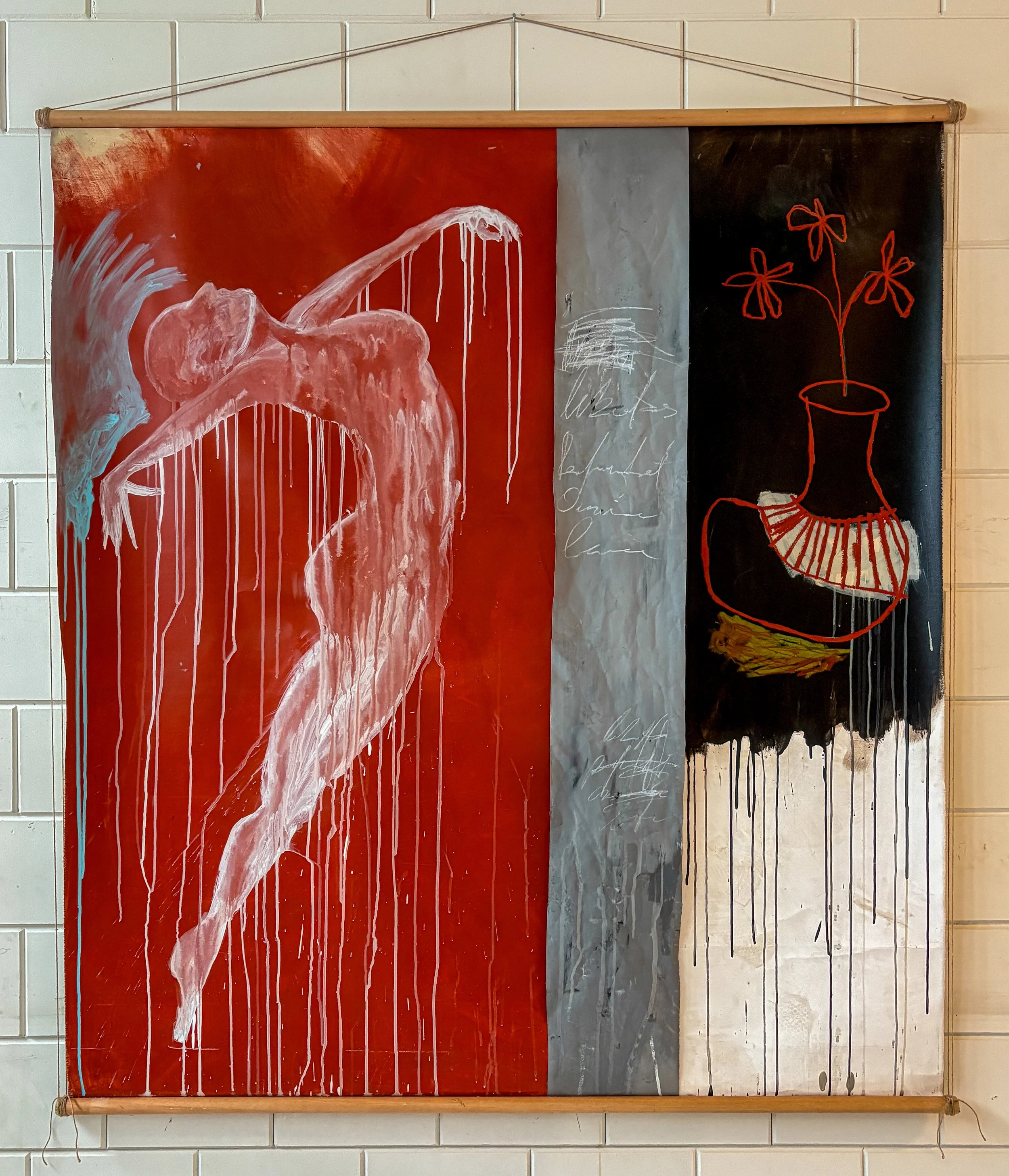 "Untitled (Figure and Vase)", 168 x 125 cm