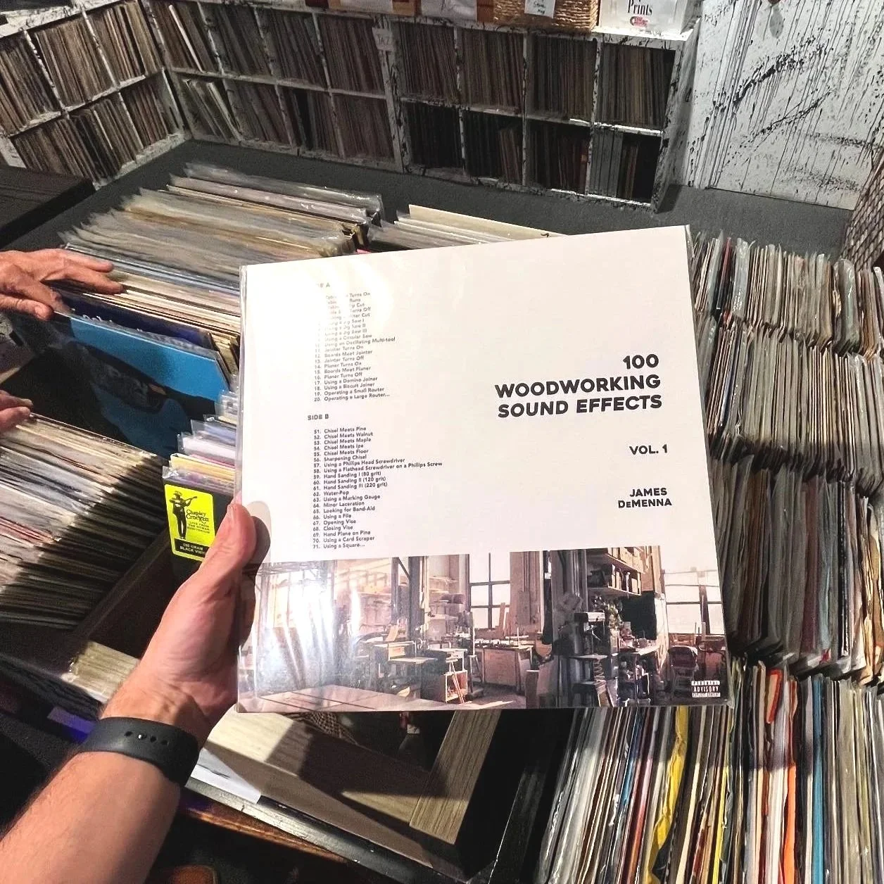 100 Woodworking Sound Effects Vol. 1 on Vinyl