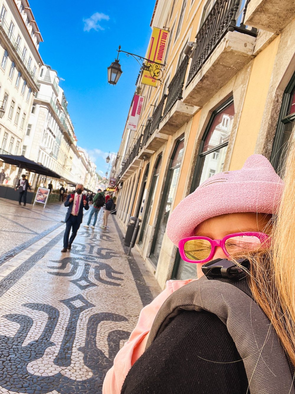 Backpack Carrier in Baixa Lisbon