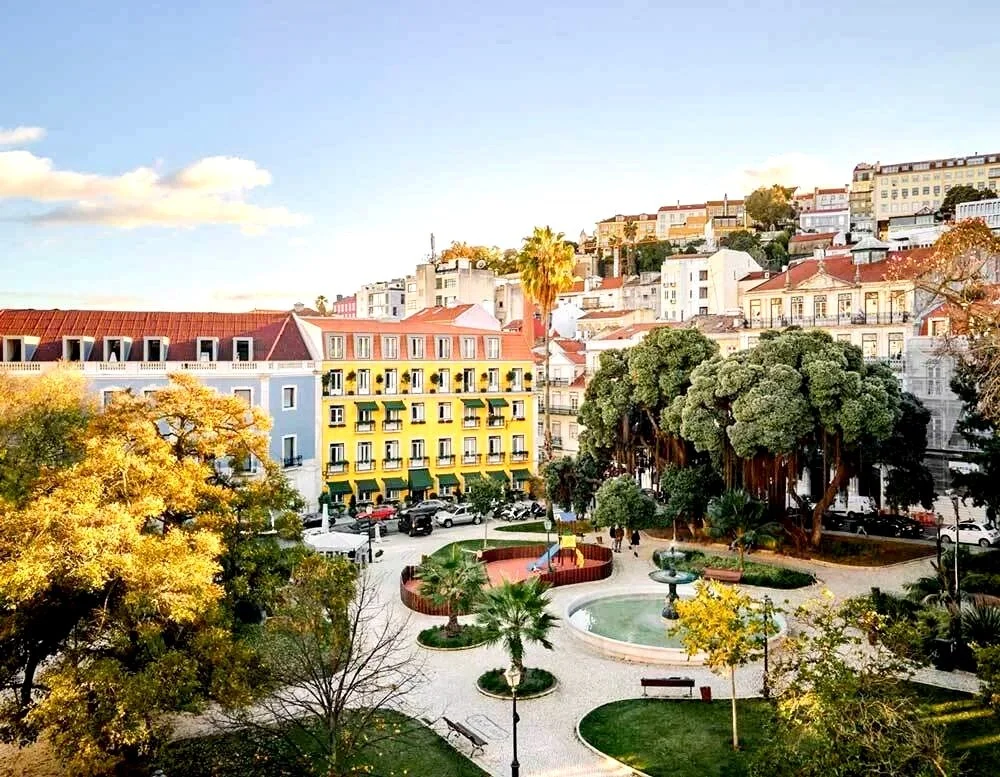 Praça da Alegria park Avenida da Liberdade Lisbon