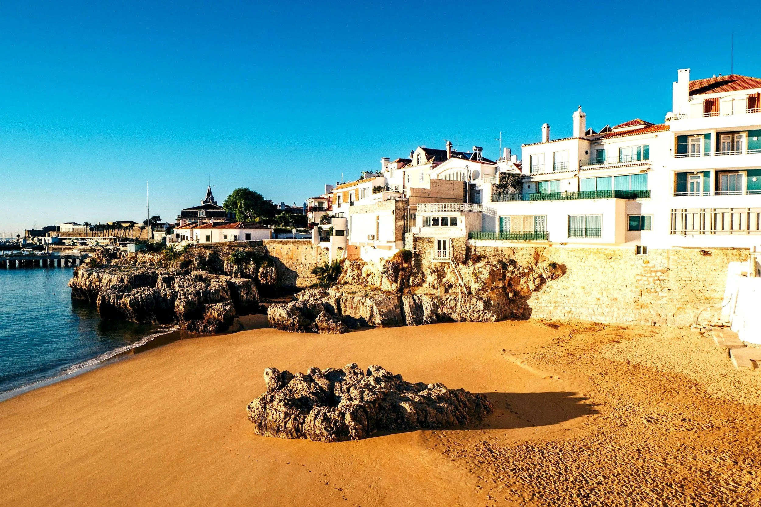 Cascais sandy beach Portugal