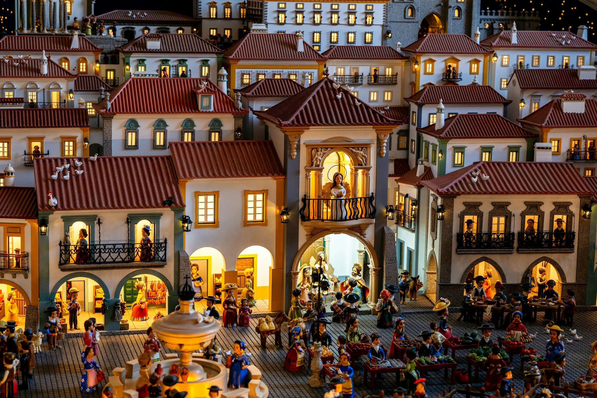 Evora Portugal City Night Square