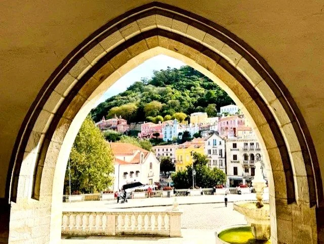 Sintra Framed Through the National Palace Arch
