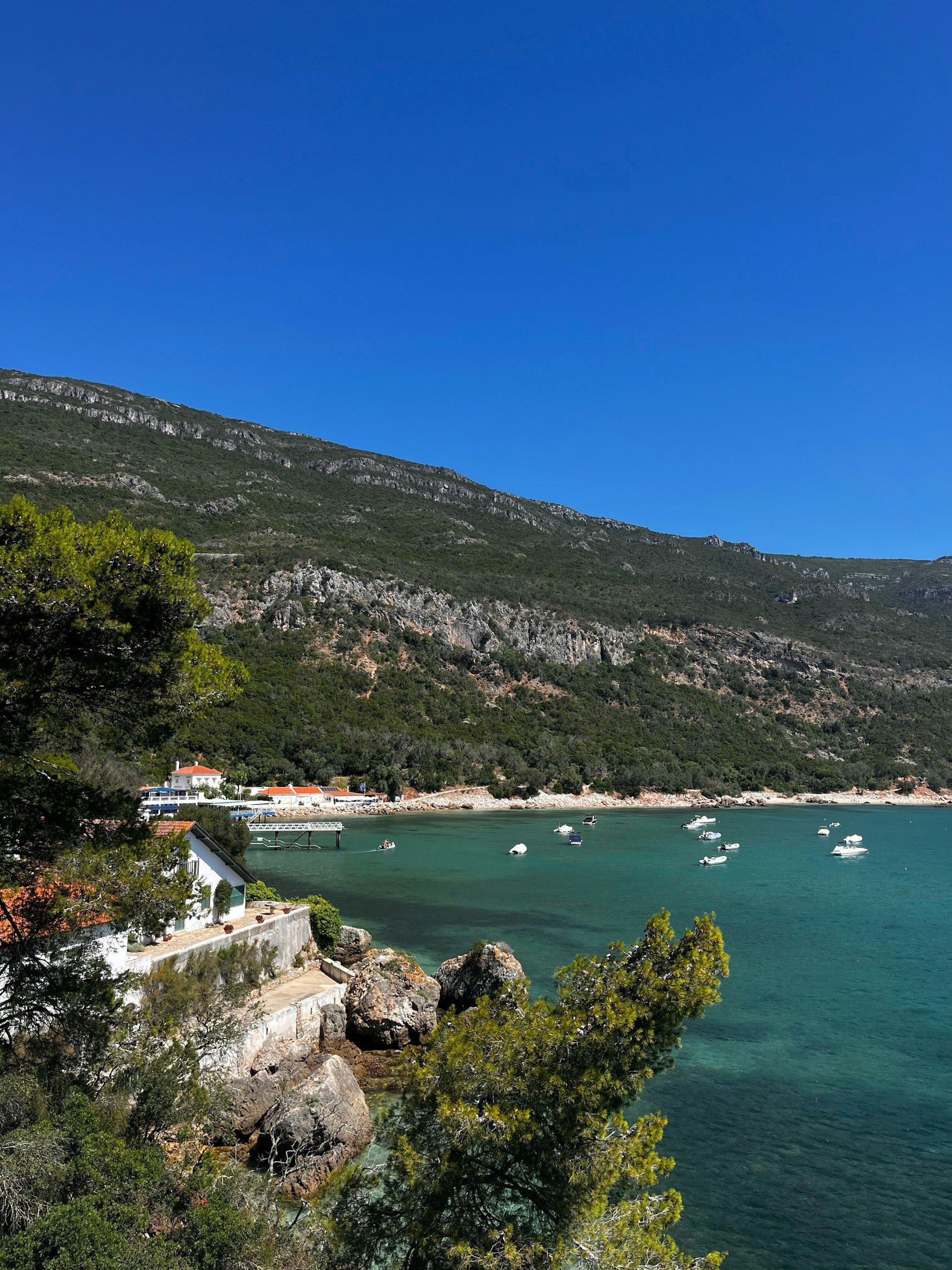 Harbor with fishing boats in Sesimbra