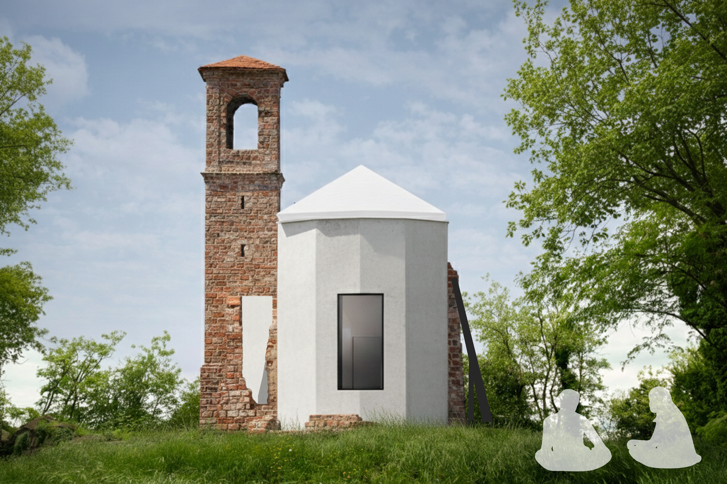 ARCh, ReuseItaly, ReusetheChurch, TO ZERO architecture project, multi-faith sanctuary design, adaptive reuse church Italy, Santa Maria di Settefonti Ozzano dell’Emilia, Gothic Line architecture, memorial architecture concept, interreligious space des