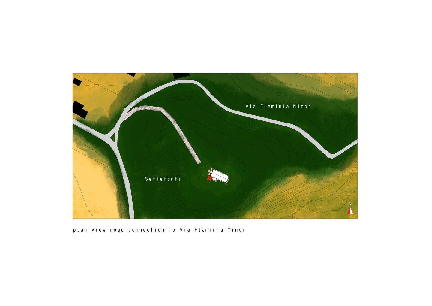 For the Reuse the Church competition by @reuseitaly , we were tasked with designing the road leading to the sanctuary. 

Our project formalises the existing bucolic path carved by pilgrims and hikers over centuries. This trail, a historical fragment 