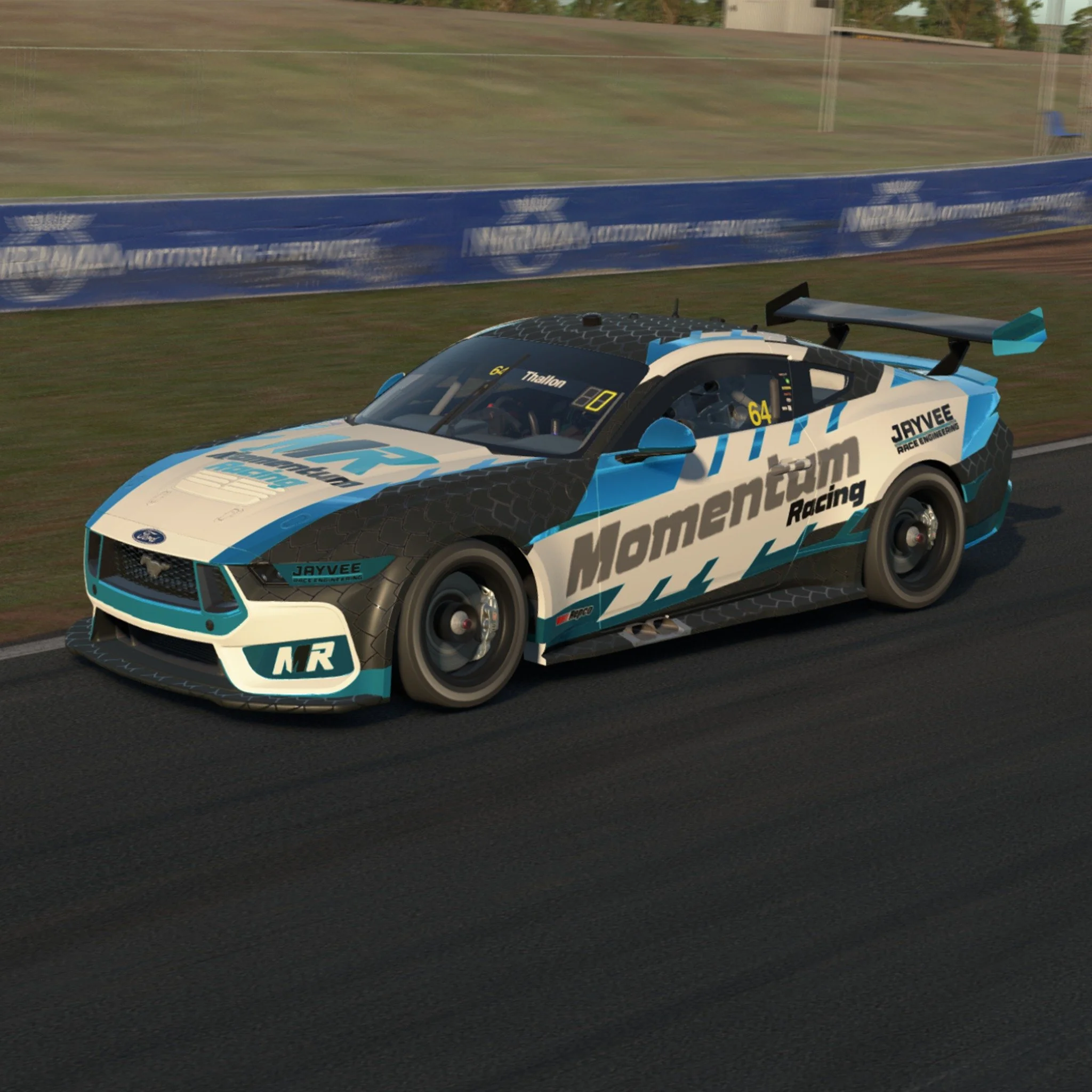 Full suite for Momentum Racing, including a Gen 3 Mustang design, eSports shirt design and printed tees and hoodies.