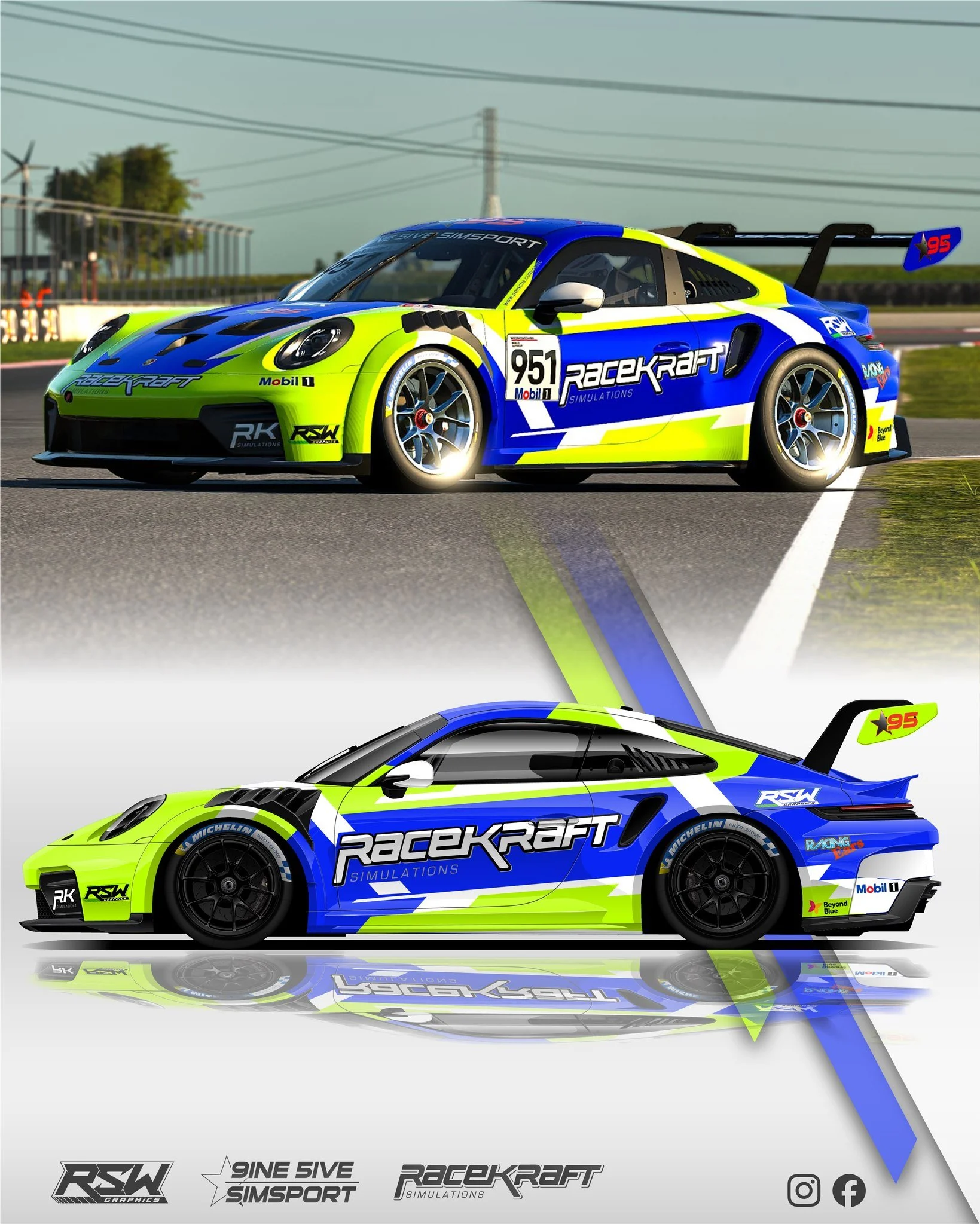 New look design for my long time partners and friends over at @9ine5ivesimsport . Should easily spot this thing in a pack.