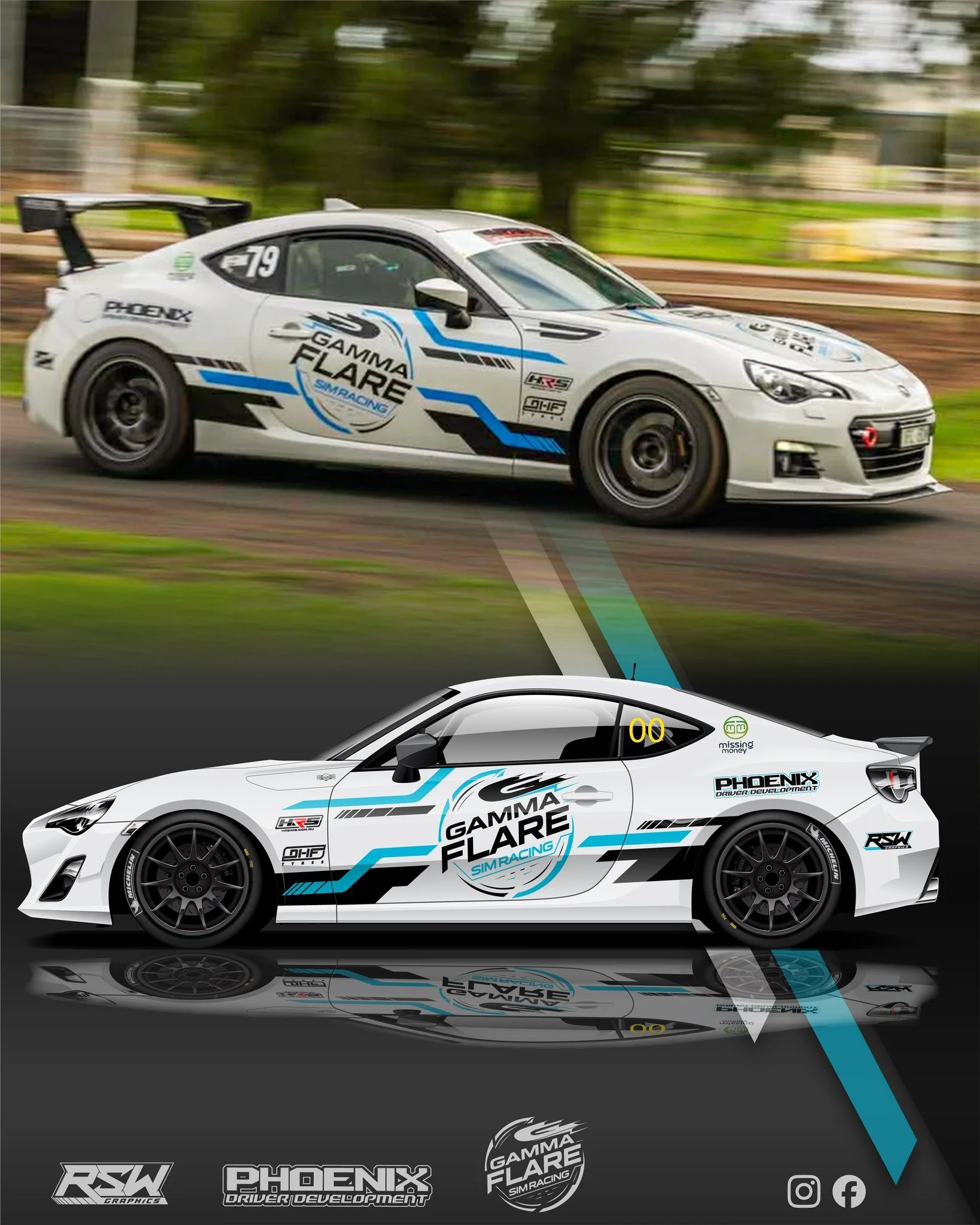 Livery update and decal kit sent over for @phoenixracing79  86 hill climb weapon.
If your wanting a cheaper option than a full wrap and want to have a go at applying the decals yourself. Contact me and we can go through the process.
@gamma_flaresimra