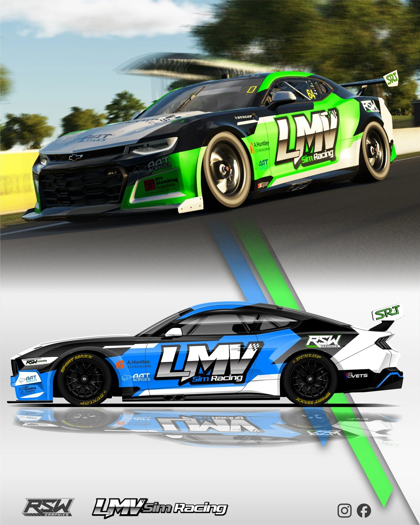 Livery and logo design for the new V8vets team LMV Sim Racing. Looking forward to seeing them on the box a few times this season.