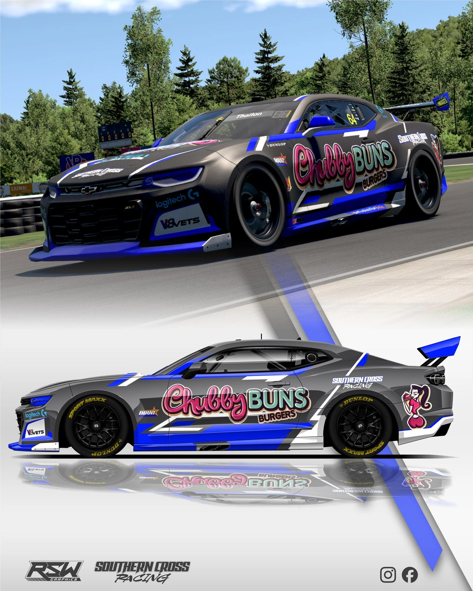 Southern Cross Racings Team livery designed for the 2026 season