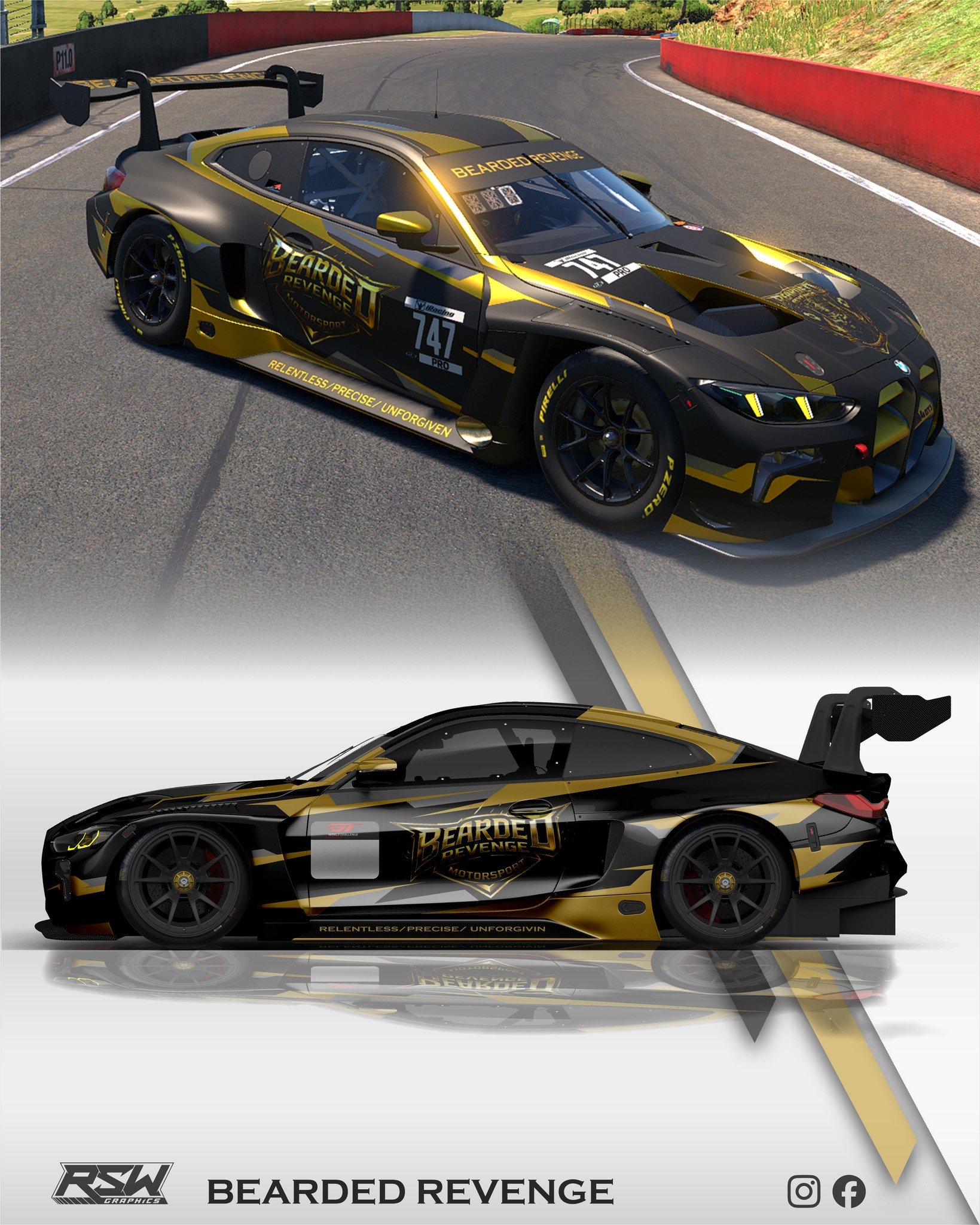 Fleet of GT3's ready to race for Jason at Bearded Revenge Motorsoprt.