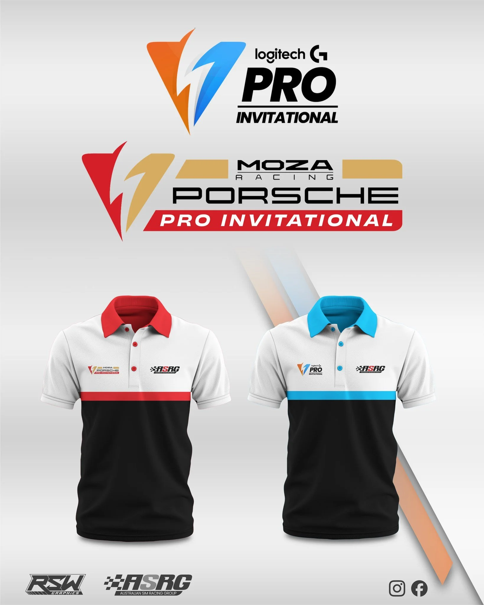 Broadcasters shirts designed and supplied for the Porsche Pro Invitational &amp; @v8proseries