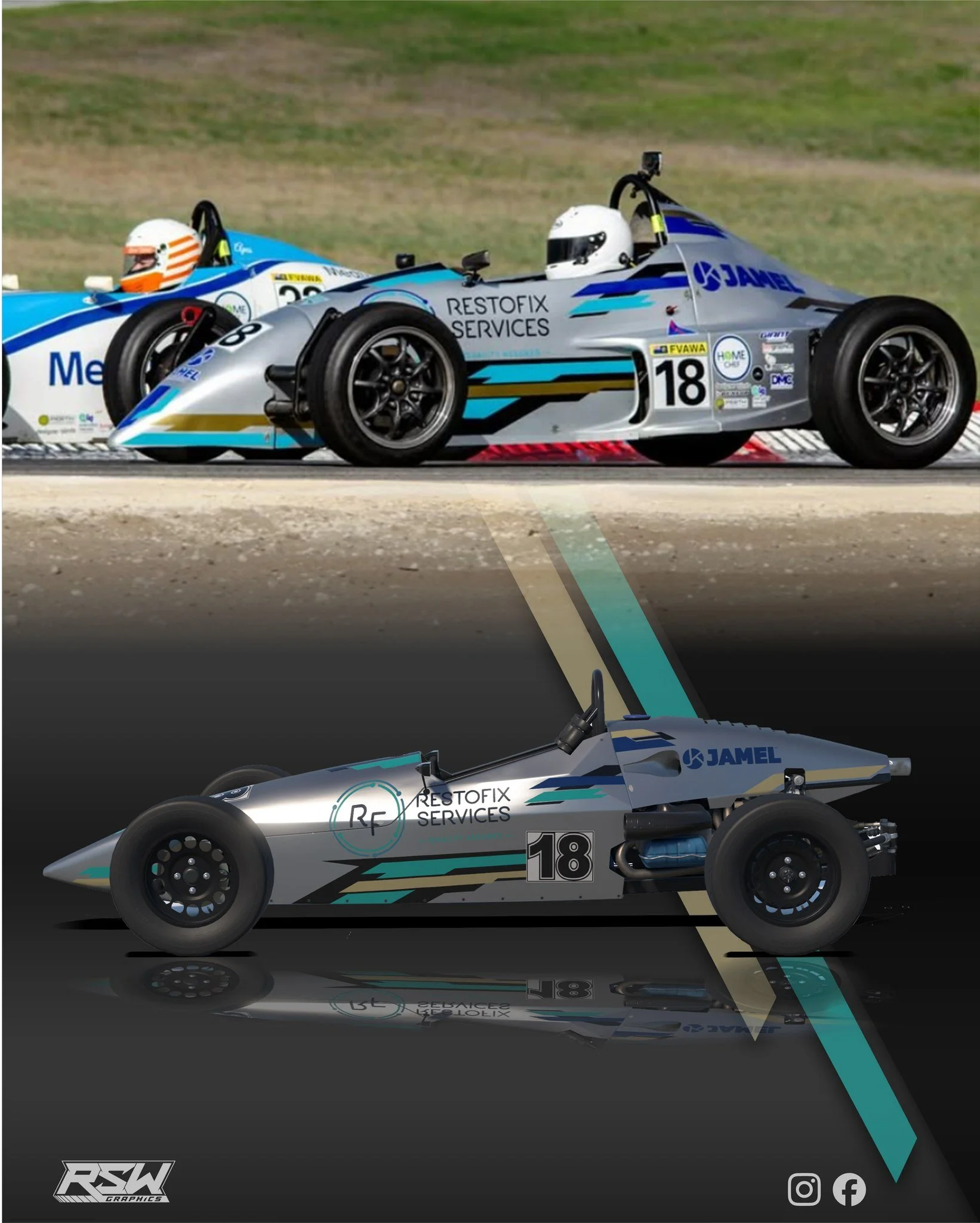 Design and decal kit sent up to Mackenzie at @gowracing for the 2026 @formulaveewa season. Also thanks @prestonpixx123 to for the image