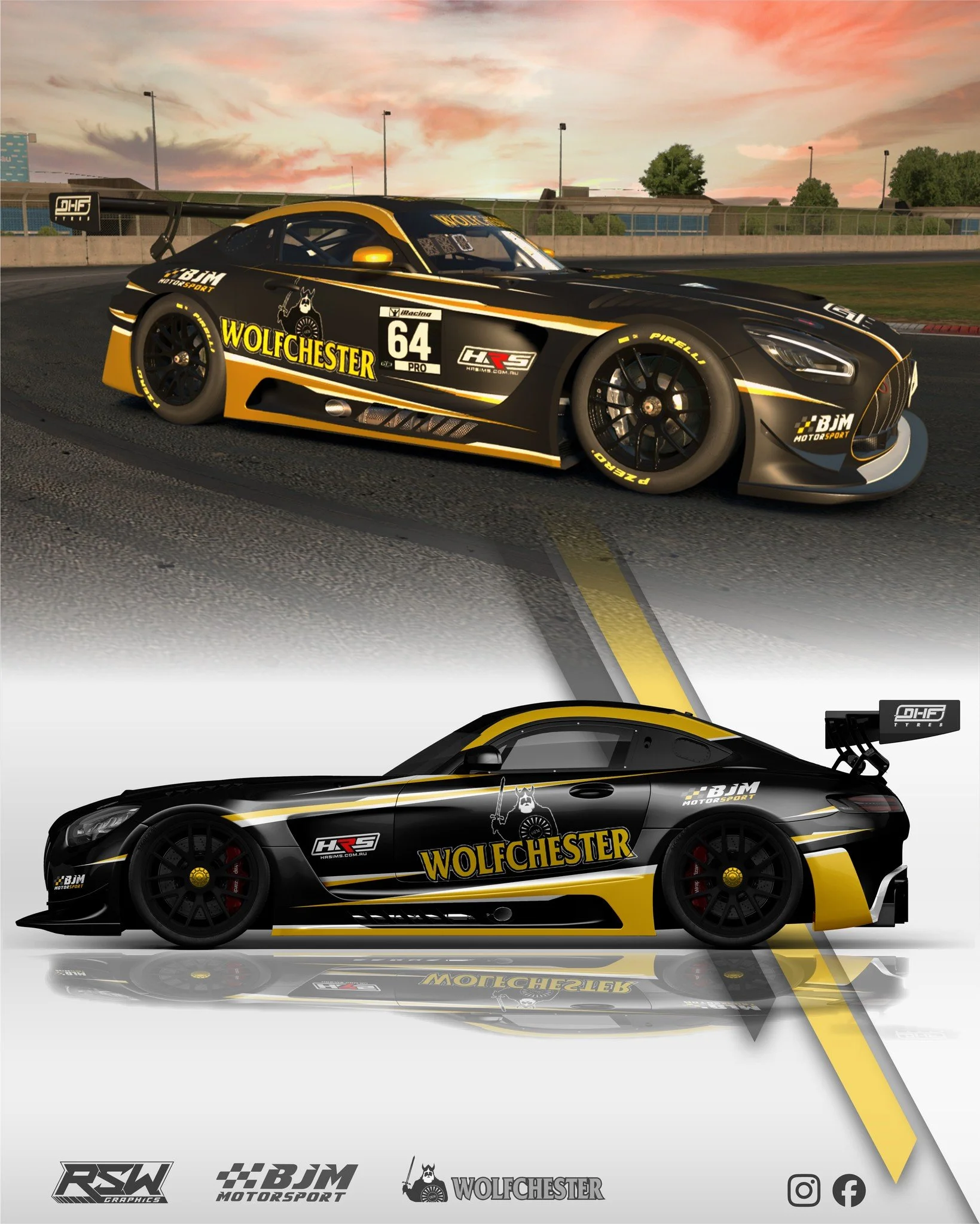 I few GT3's I liveried up earlier this year for Brad at BJM motorsport