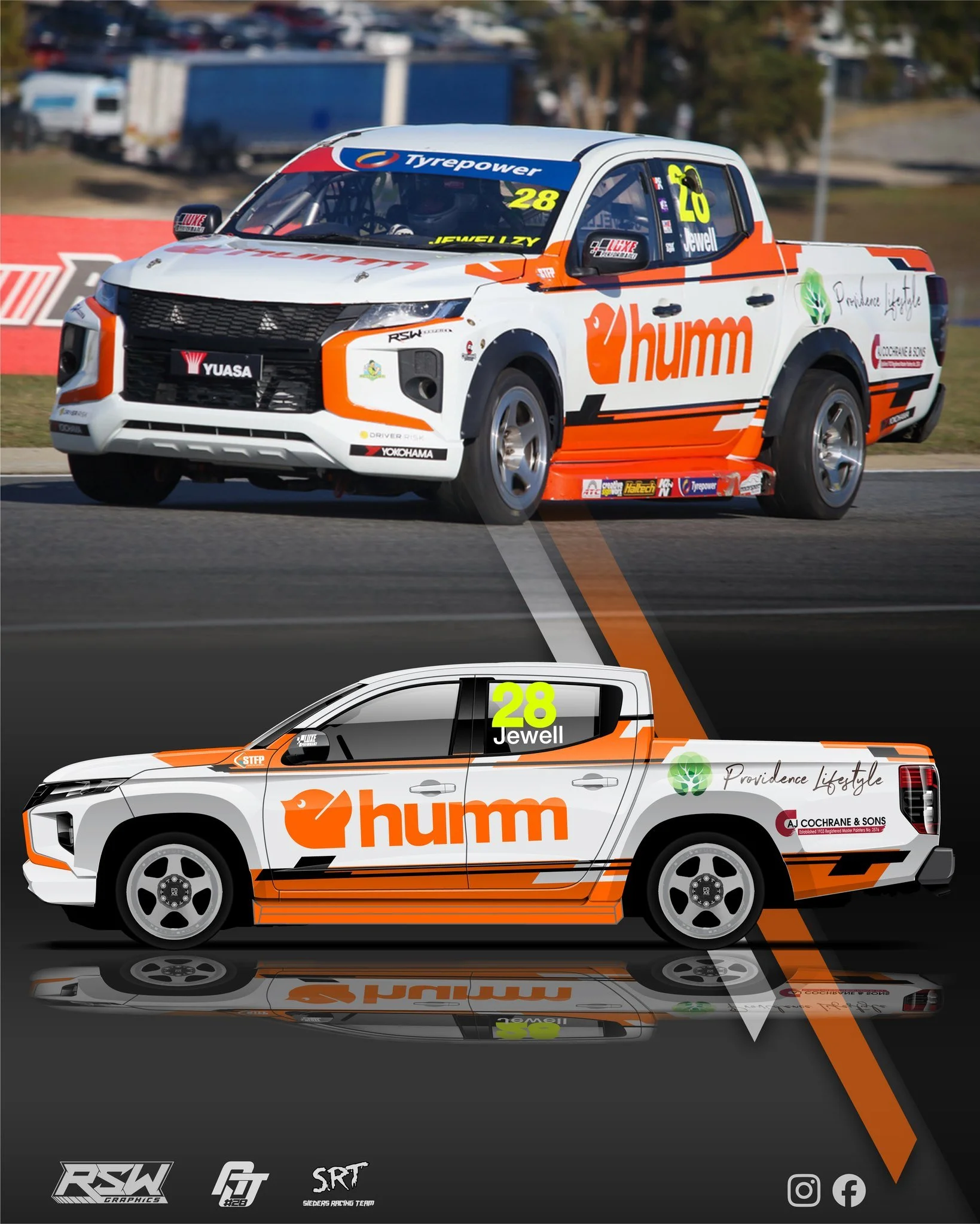 Throw back @anthonyjewell28s Superute from last years Supercars round at Wanneroo