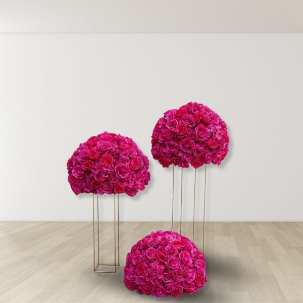 4 pcs - LUXE Hot Pink Rose Hydrangea Table Centerpiece - 24 Inches.jpg