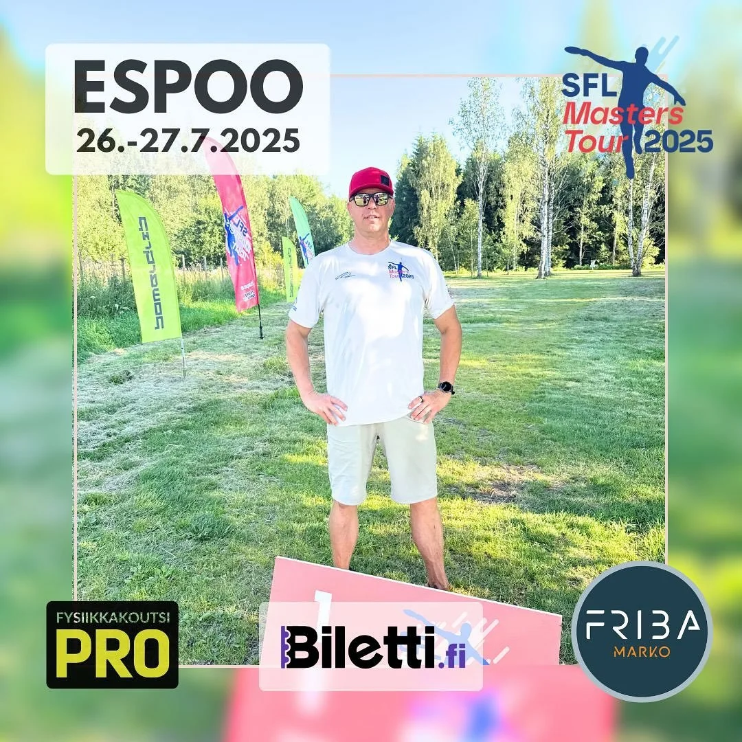 Toissa viikonloppuna Tourilla kisattiin Espoon mainioilla &Auml;ij&auml;npellon ja Oittaan radoilla mukavassa helteess&auml;.

Pari edellist&auml; kisaa oli mennyt penkin alle, mutta nyt suunta oli j&auml;lleen yl&ouml;sp&auml;in. Heitto kulki paria 