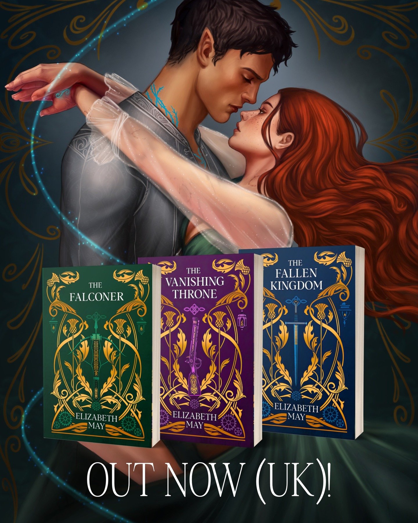 Very happy UK paperback release day to my sunshine fae killer and her grumpy fae leader love interest! 

All three in the series are out today in the UK, wherever you get your books. ❤️

THE FALCONER series is a slow burn fantasy romance about a secr