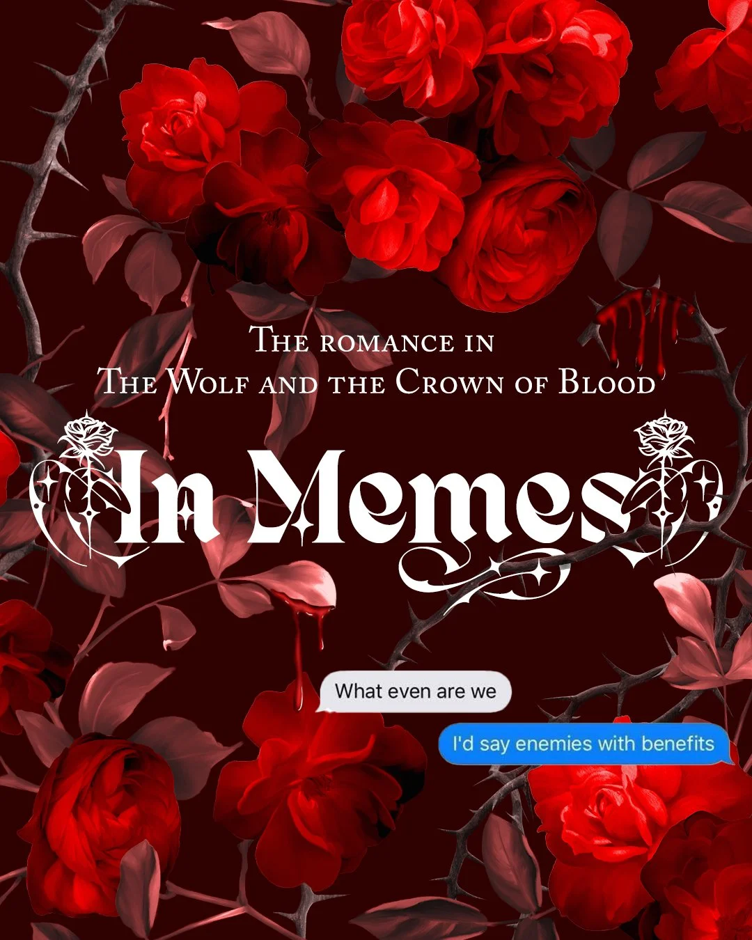 Another WOLF AND THE CROWN OF BLOOD meme dump for you!

💕Art of Evander and Bryony by @/annteya_art

🔥

WOLF is out January 27, and you can pre0order it 🥰

THE WOLF AND THE CROWN OF BLOOD is a dark fantasy romance inspired by Eros/Psyche and Beaut