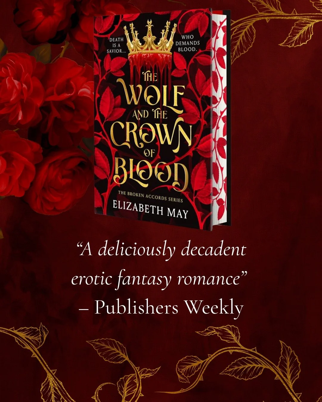 Witness me perform marketing: turning WOLF's mixed Publishers Weekly review into a reader bat-signal. May you recognize yourself in slides 3-7 and think, &quot;she wrote this specifically to ruin my life.&quot; 😇

🔥

THE WOLF AND THE CROWN OF BLOOD