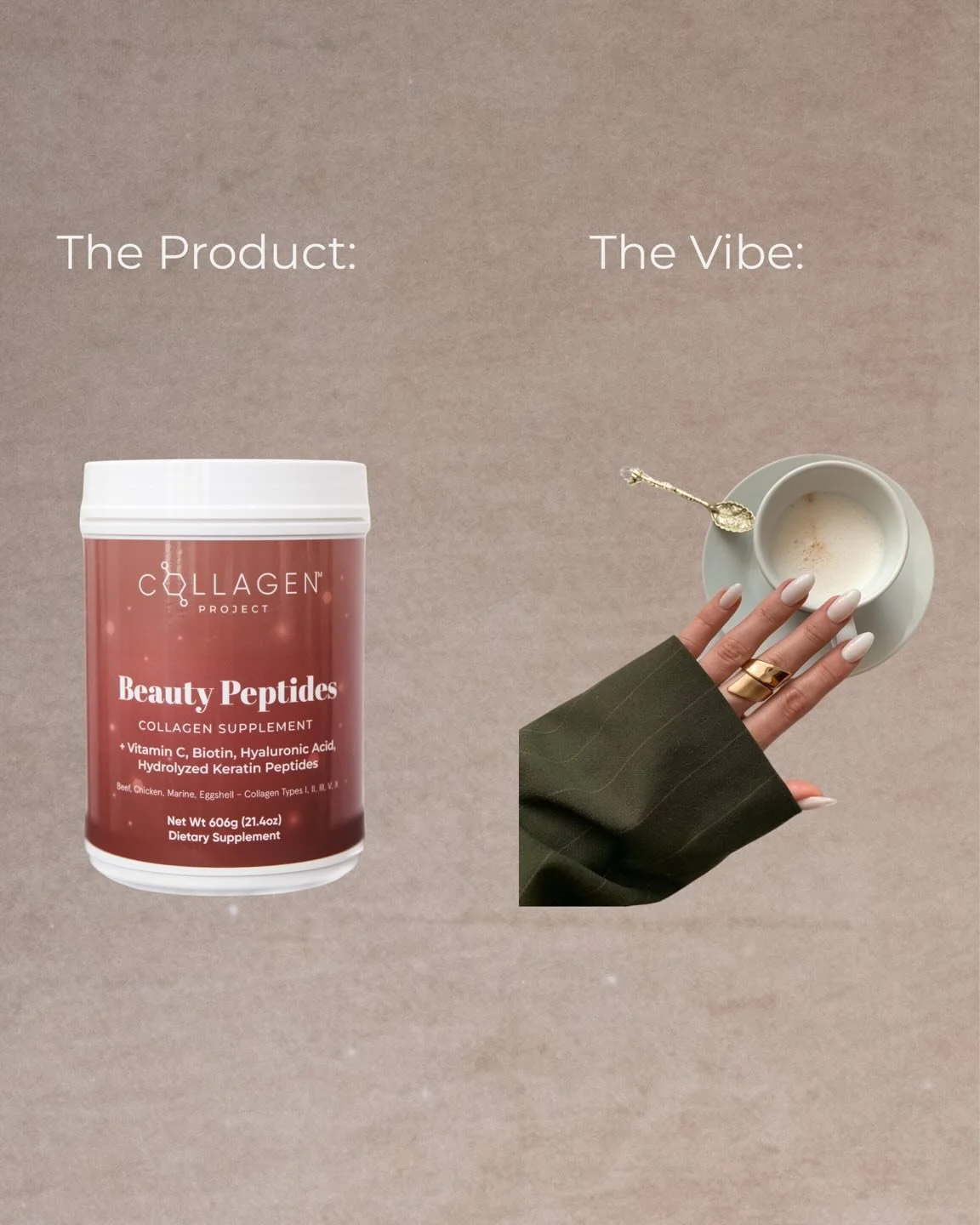 For the morning matcha girl.
For the hot girl walker.
For the late-night makeup lover.
For the busy mom.
For the beauty minimalist.
One vibe they all share? Wanting glowing skin, strong hair + healthy nails.
Beauty Peptides &rarr; now 25% off for Bla