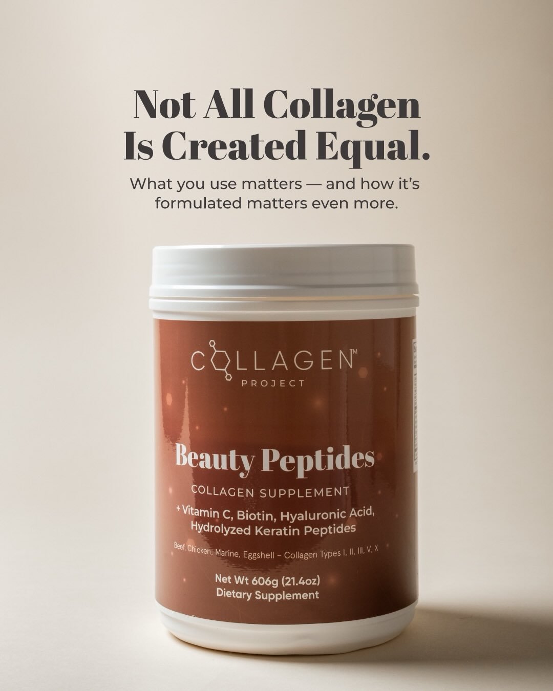 Not all collagen is created equal ✨

Your skin needs internal support to stimulate collagen from within.
Your hair needs the right amino acids and peptides to grow strong.
Your nails need targeted nutrients to stay resilient and healthy.

That&rsquo;