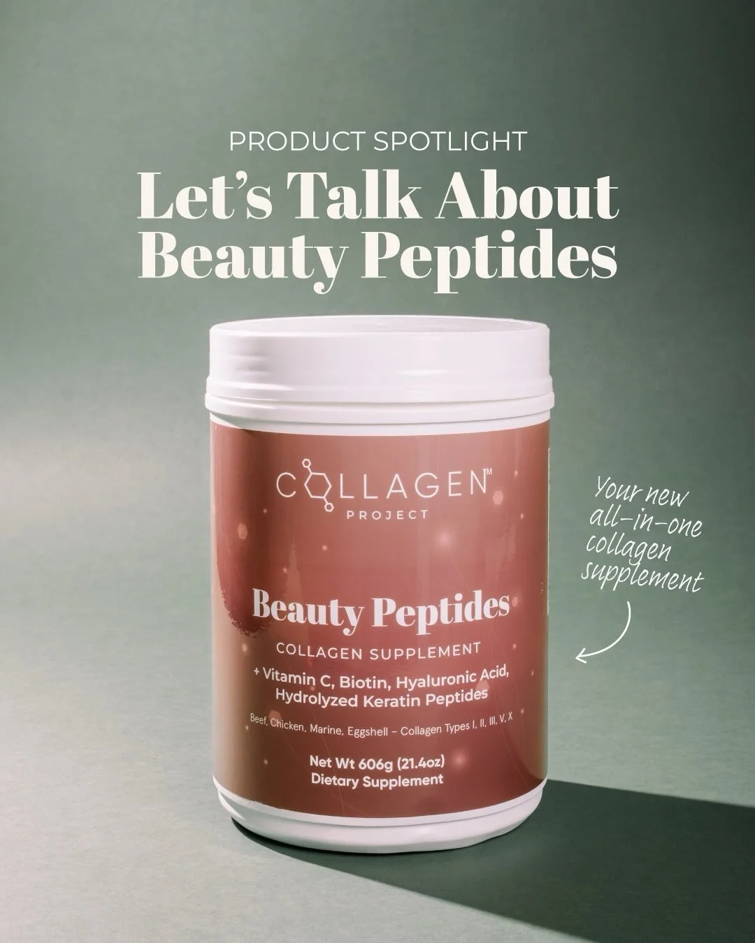 Not all supplements are created equal&mdash;and beauty peptides are proof ✨

This isn&rsquo;t just another collagen powder. Beauty peptides are designed to signal your body to actually produce more of its own collagen, elastin, and keratin&mdash;supp