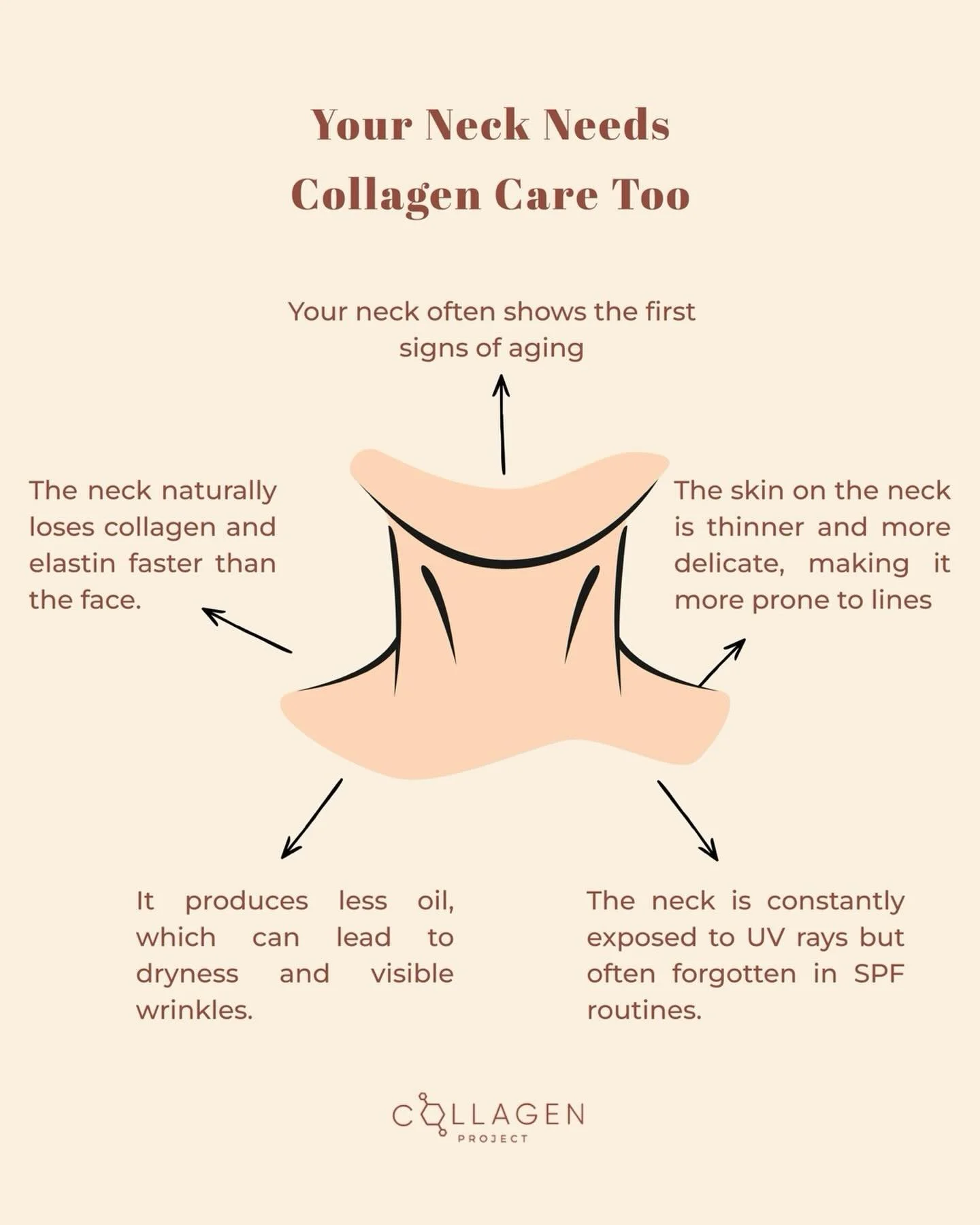 PSA: Your neck is aging too&hellip; you&rsquo;re just not treating it 👀

We spend so much time (and money) on our face&mdash;but the neck is often the first place to show:
&bull; Fine lines + crepey skin
&bull; Loss of firmness
&bull; Horizontal &ld