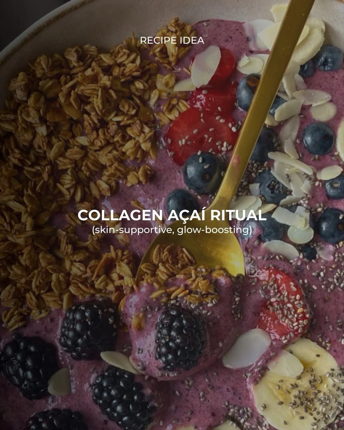 Beauty, but make it edible 🤍

Our Collagen A&ccedil;a&iacute; Bowl + Beauty Peptides = glow from within ✨
Skin, hair, nails&hellip; supported daily.

Consistency is the real secret.

#collagenproject #beautyfromwithin #glowingskin #collagenpeptides 