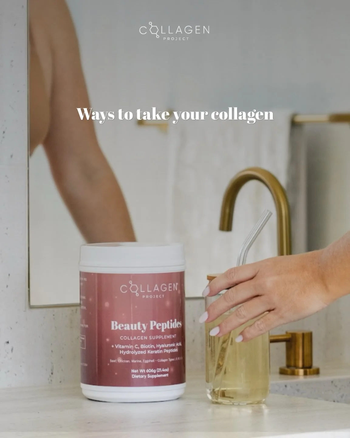 One scoop, endless possibilities ✨

Our Beauty Peptides Collagen is completely flavorless, making it the easiest addition to your daily routine. Mix it into your morning coffee, tea, smoothies, protein shakes, yogurt, oatmeal, soups, or even your fav