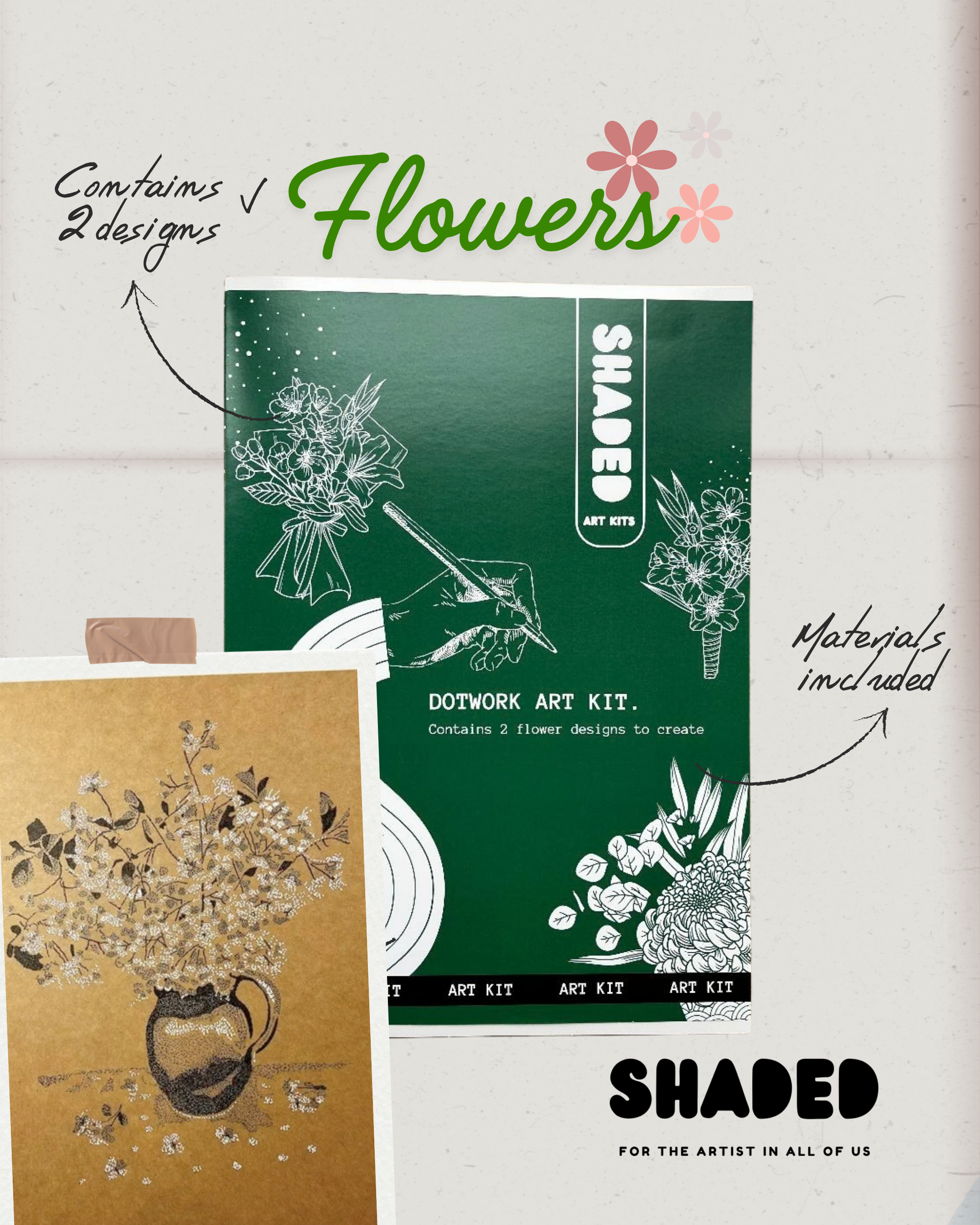 Flowers Dotting Art Kit