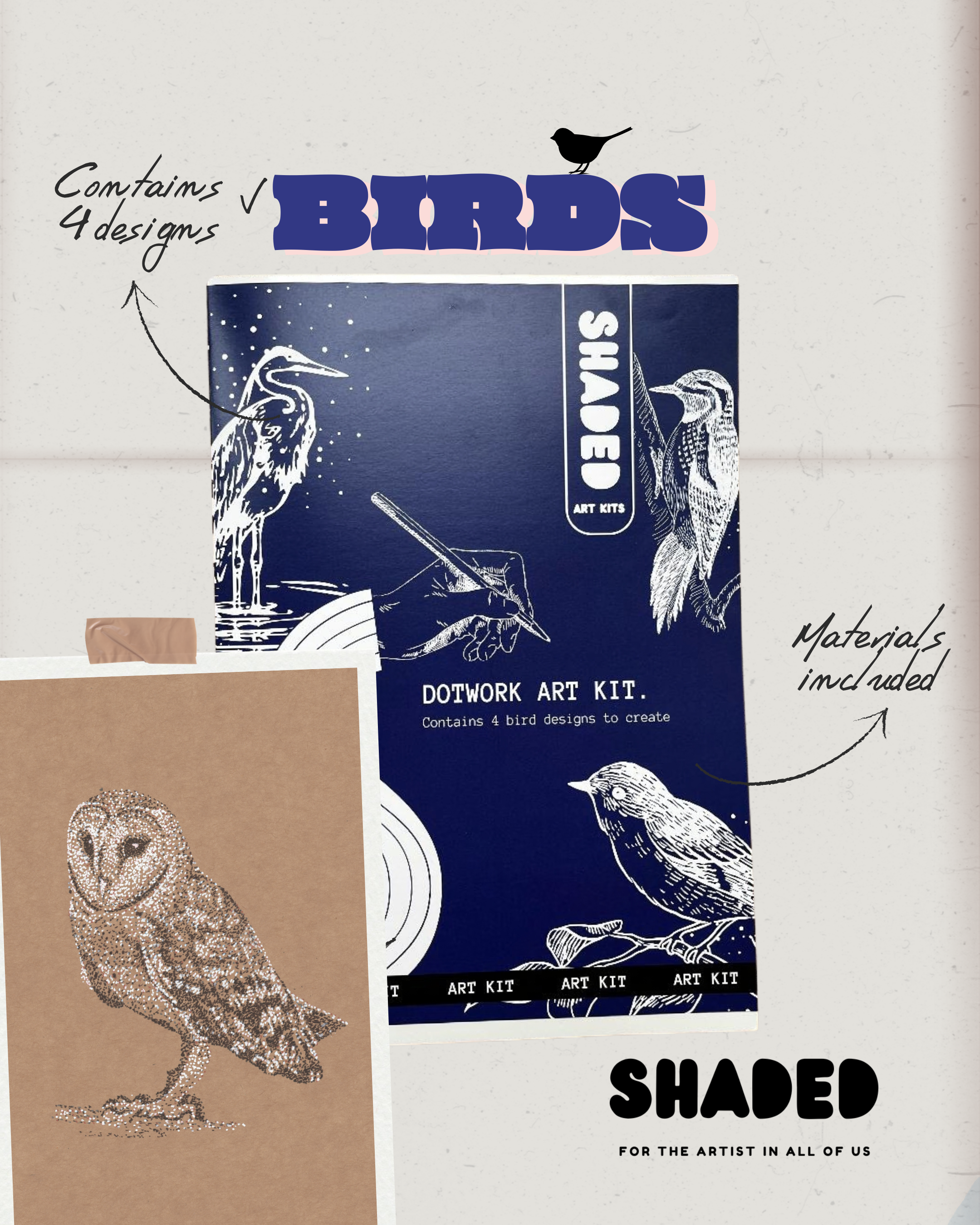 Birds Dotting Art Kit